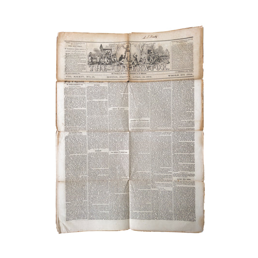 1864 THE LIBERATOR. Civil War Emancipation Proclamation Issues of Anti-Slavery Periodical.