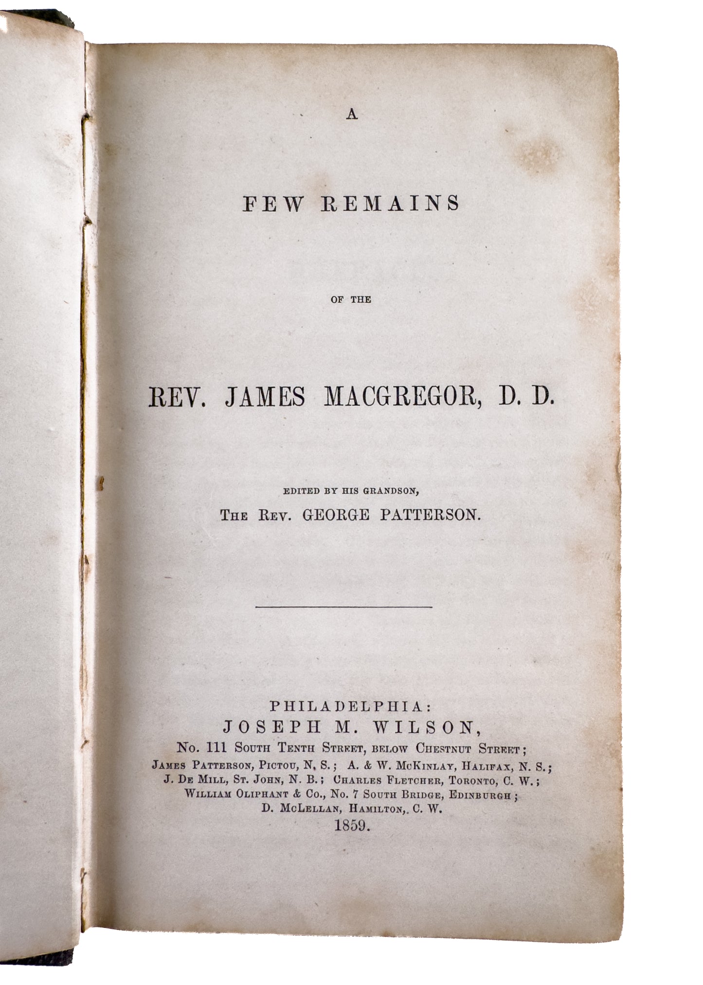 1788 / 1859 JAMES MACGREGOR. Letter to a Clergyman Urging Him to Free His Slaves.