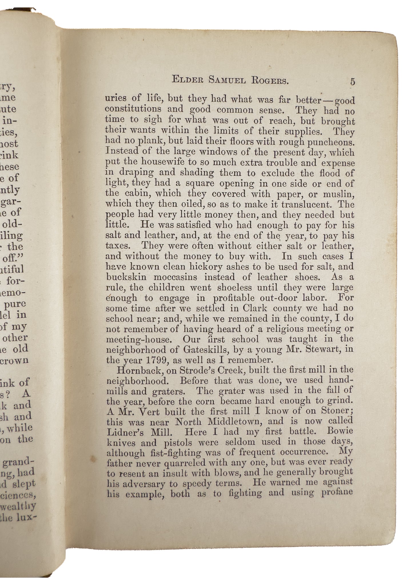 1881 BARTON STONE - RESTORATION MOVEMENT. Autobiography of Elder Samuel Rogers [b.1789].