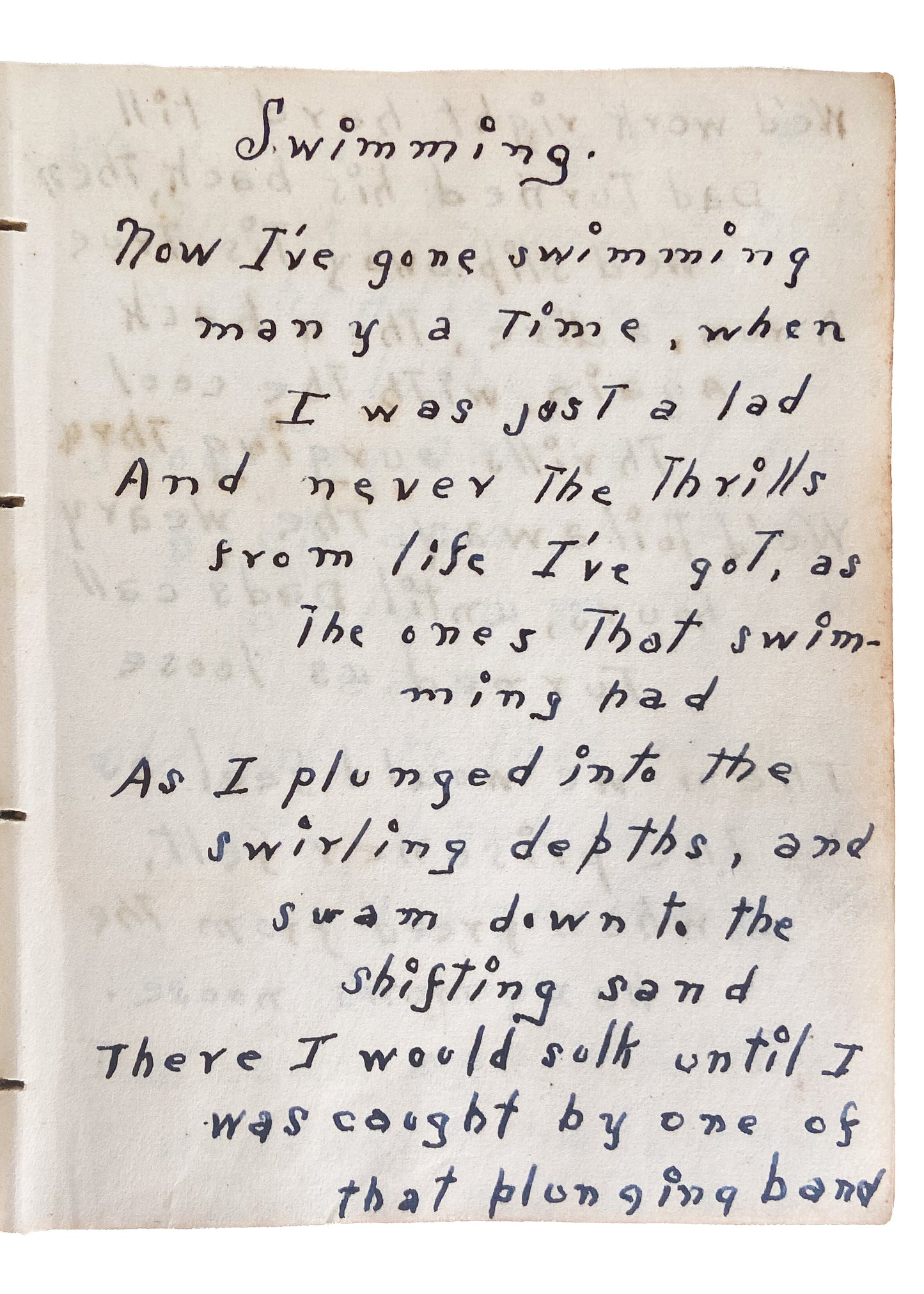 1934 WPA - CIVILIAN CONSERVATION CORPS. Unpublished Poems on Work Life in CCC, Fort Knox, &c.