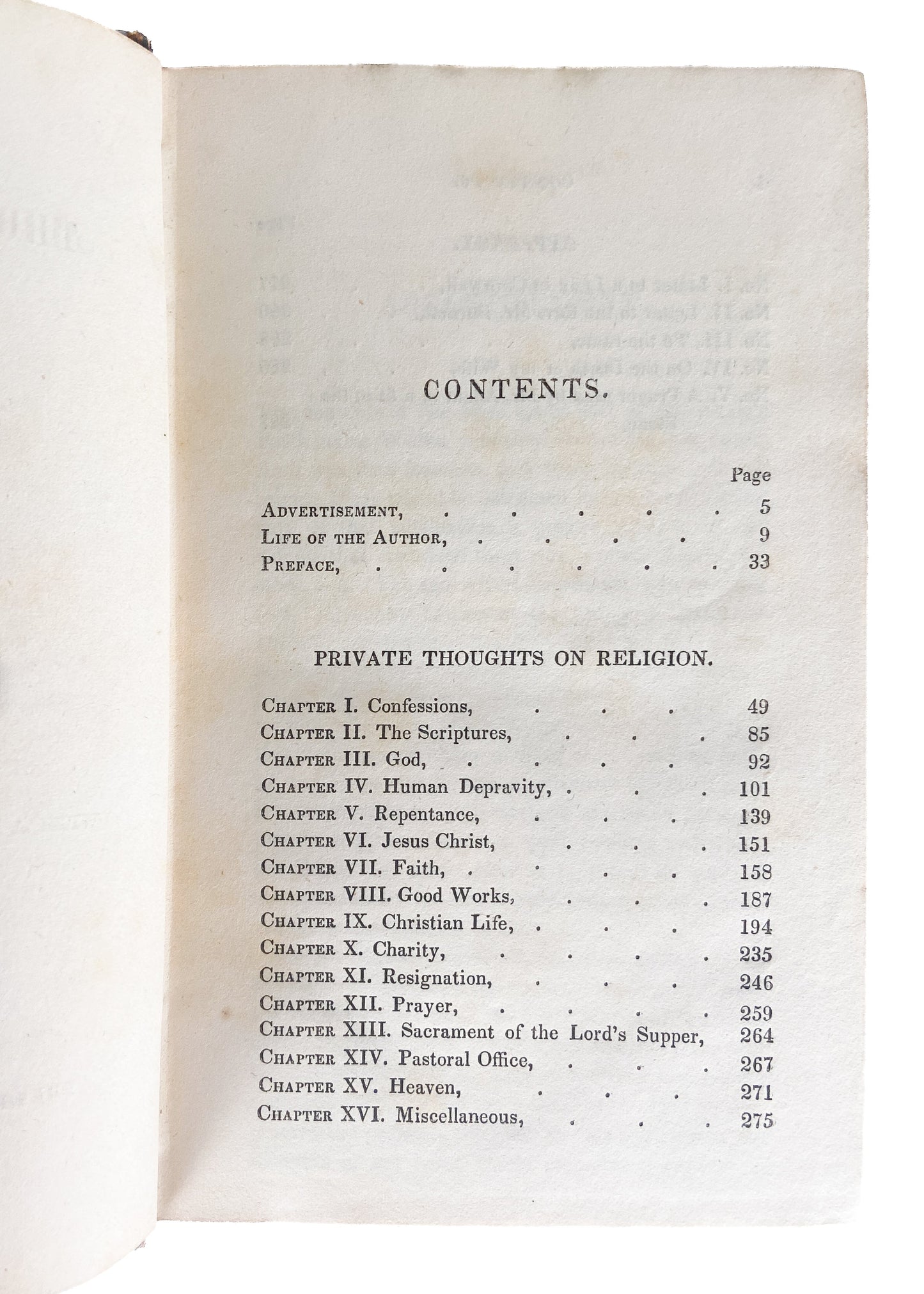 1843 THOMAS ADAM. Robert Murray M'Cheyne Recommended "Private Thoughts on Religion."