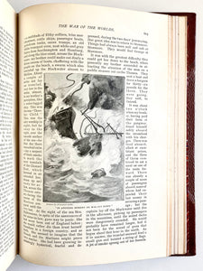 1897 H. G. WELLS. First Edition WAR OF THE WORLDS. One of Earliest Alien Invasion Tales!