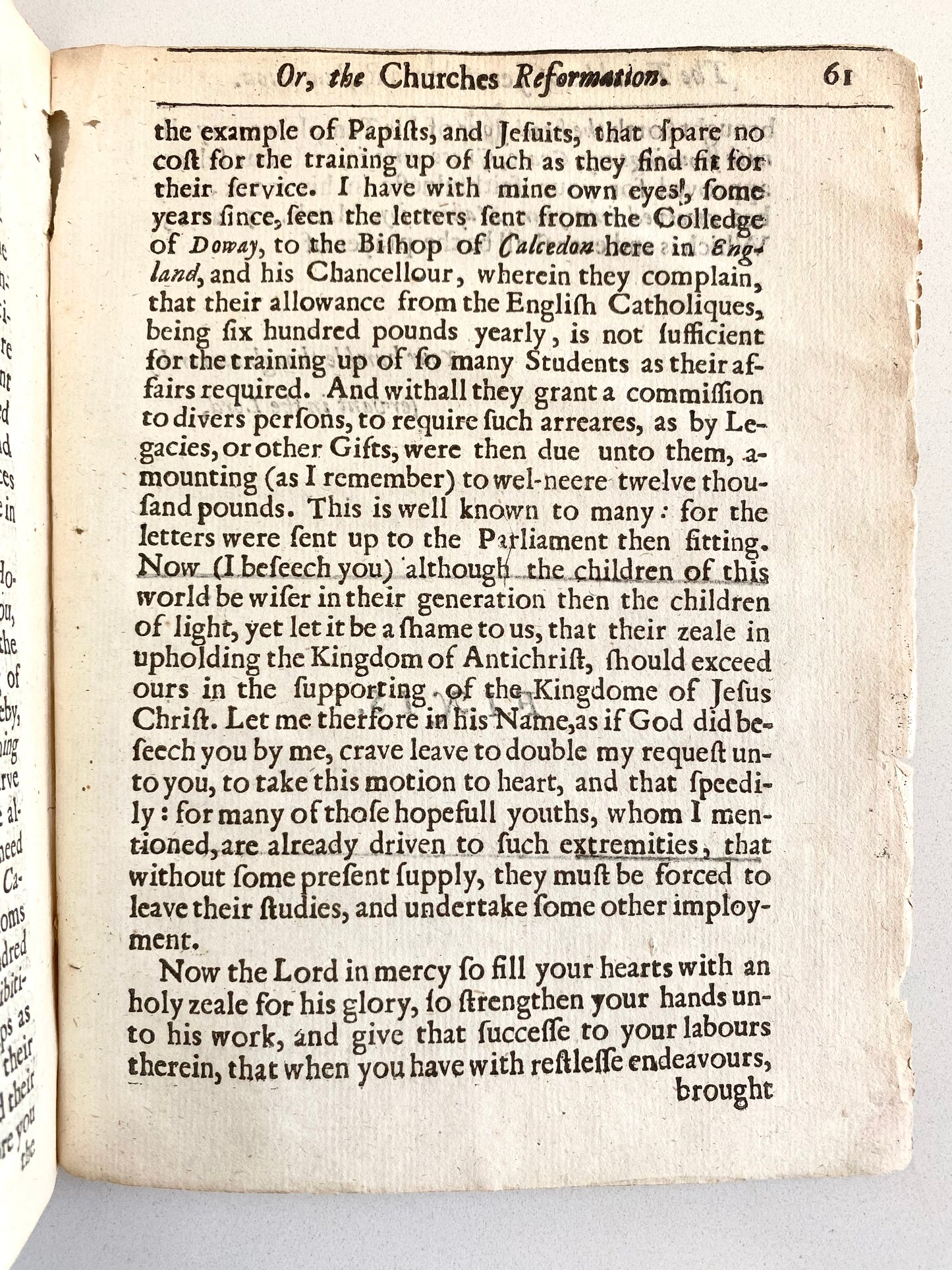 1646 JOHN WHITE. Heretics and False Teachers to be Banished so the Church can be Restored.