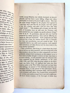 1841 THOMAS CLARKSON. Letter to American Clergy & Southern Slaver-Holders on Evils of Slavery.