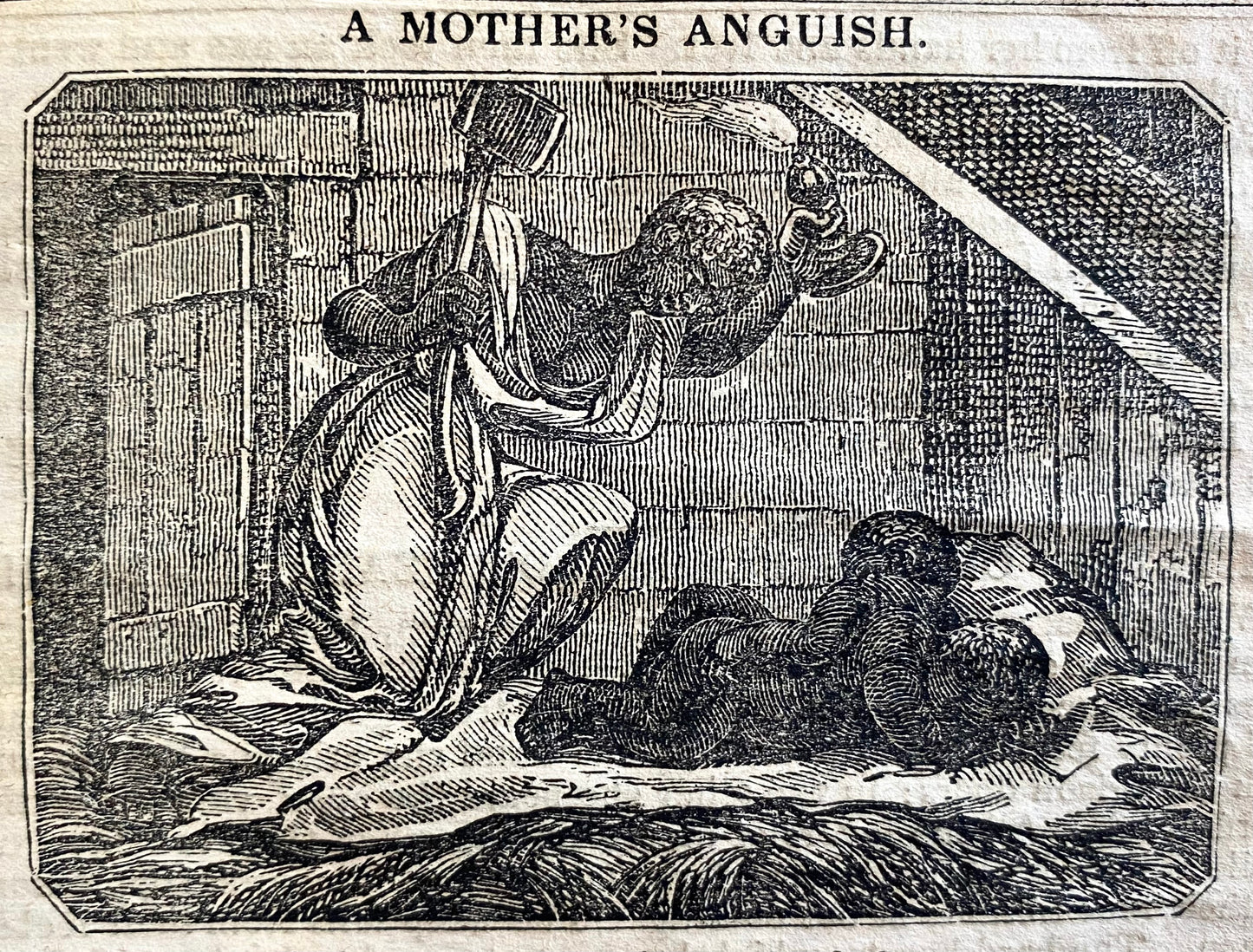 1836 ANTI-SLAVERY ALMANAC. Heartbreaking Story & Woodcut of Slave Mother Killing Her Children to Protect them from Sale.