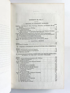 1850 JONATHAN EDWARDS. The Complete Works of President Edwards in Four Volumes. Superb Set.