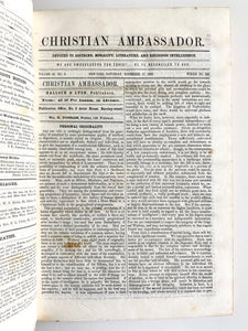 1849 CHRISTIAN AMBASSADOR MAG. Revivalism, Conditionalism, Rappers & Knockers, Dwarfism, &c.