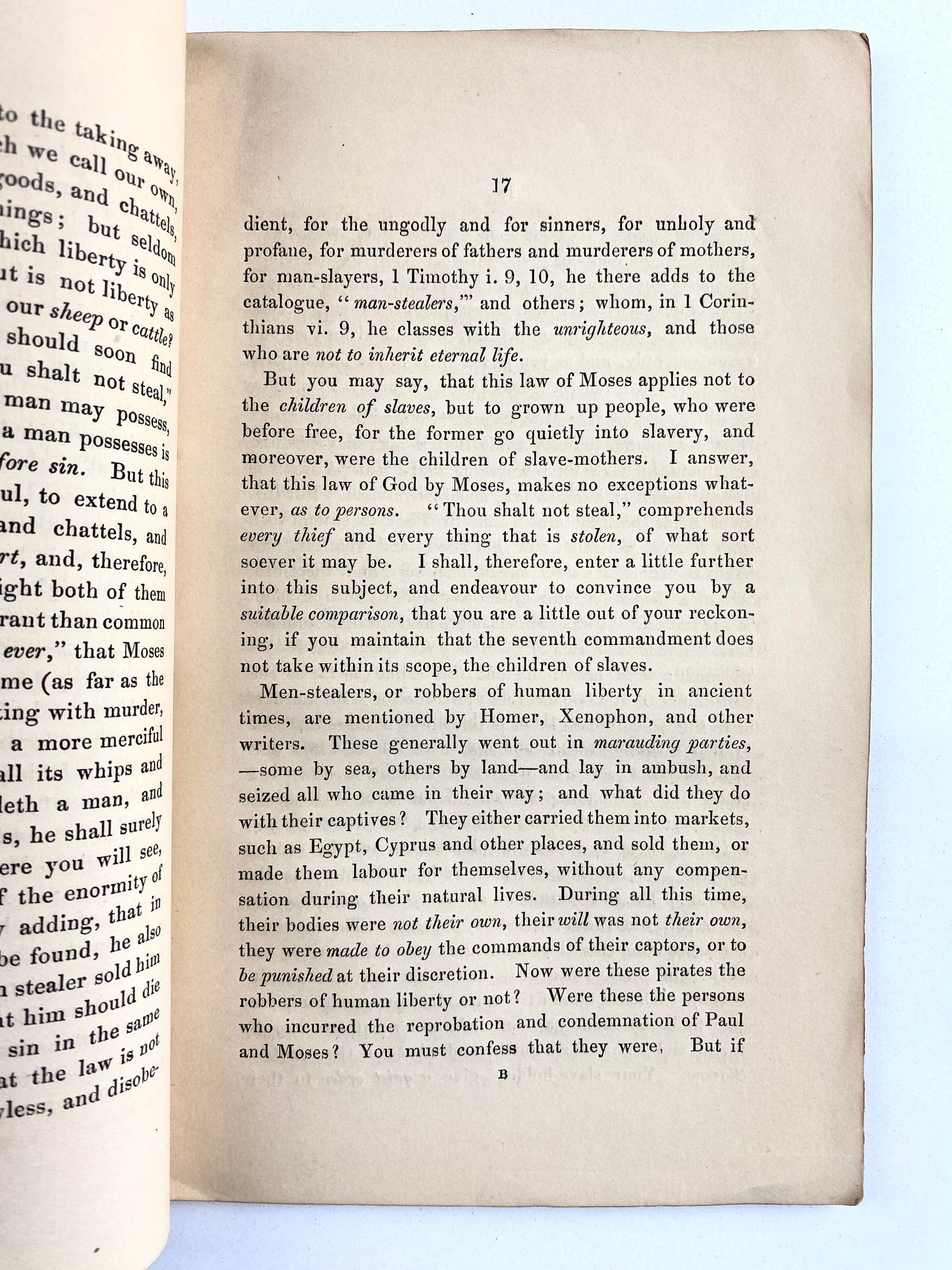 1841 THOMAS CLARKSON. Letter to American Clergy & Southern Slaver-Holders on Evils of Slavery.