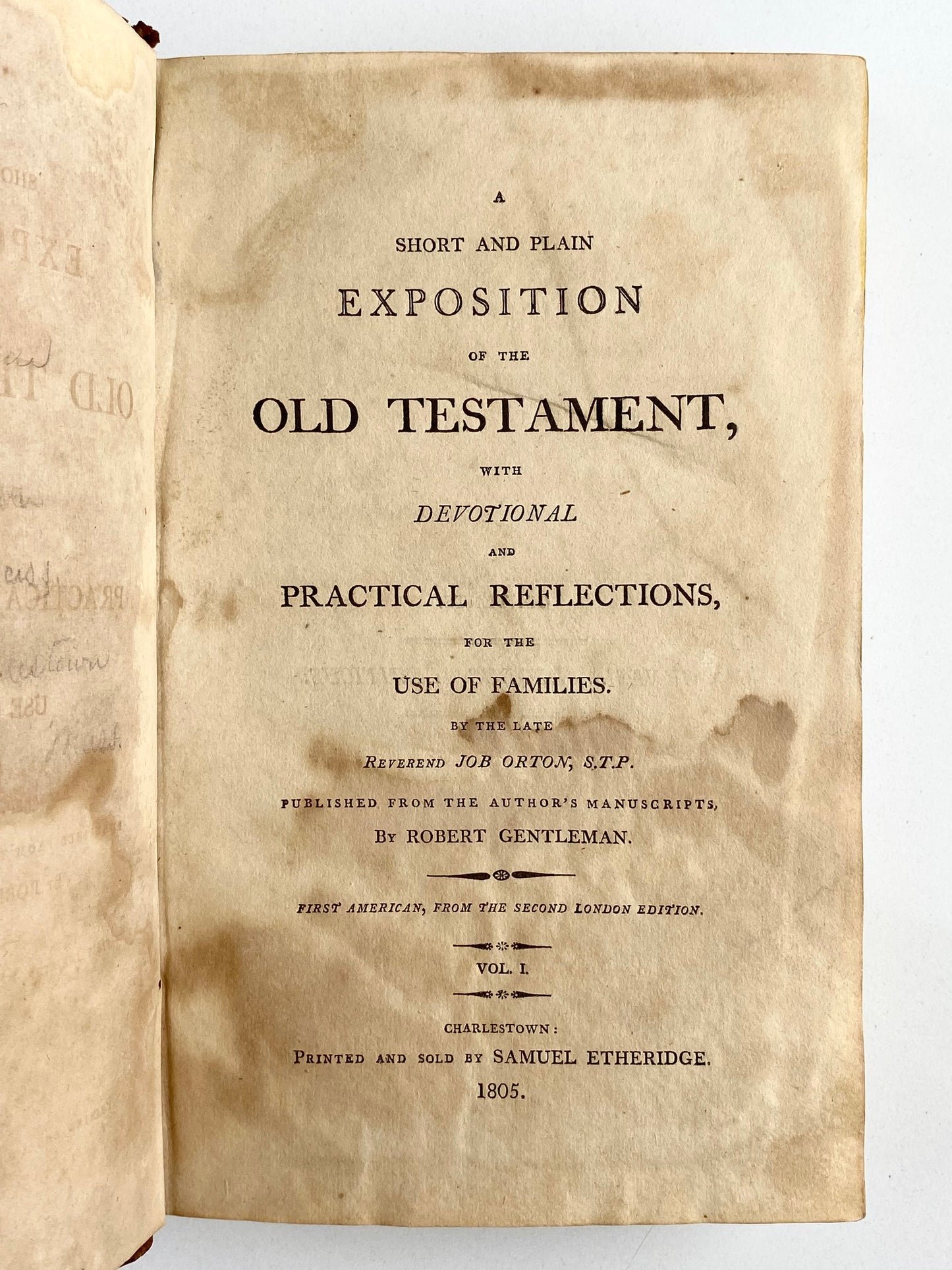 1717 JOB ORTON. Exposition of the Old Testament in 6 Volumes. Scarce! Spurgeon Recommended!