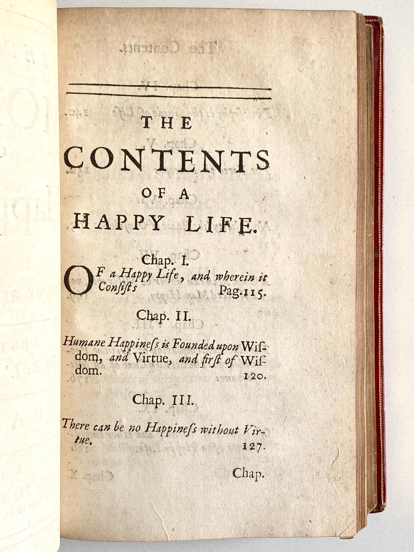 1682 SENECA / JOANNA BROME. Superb Edition of Seneca's Morals of a Happy Life.