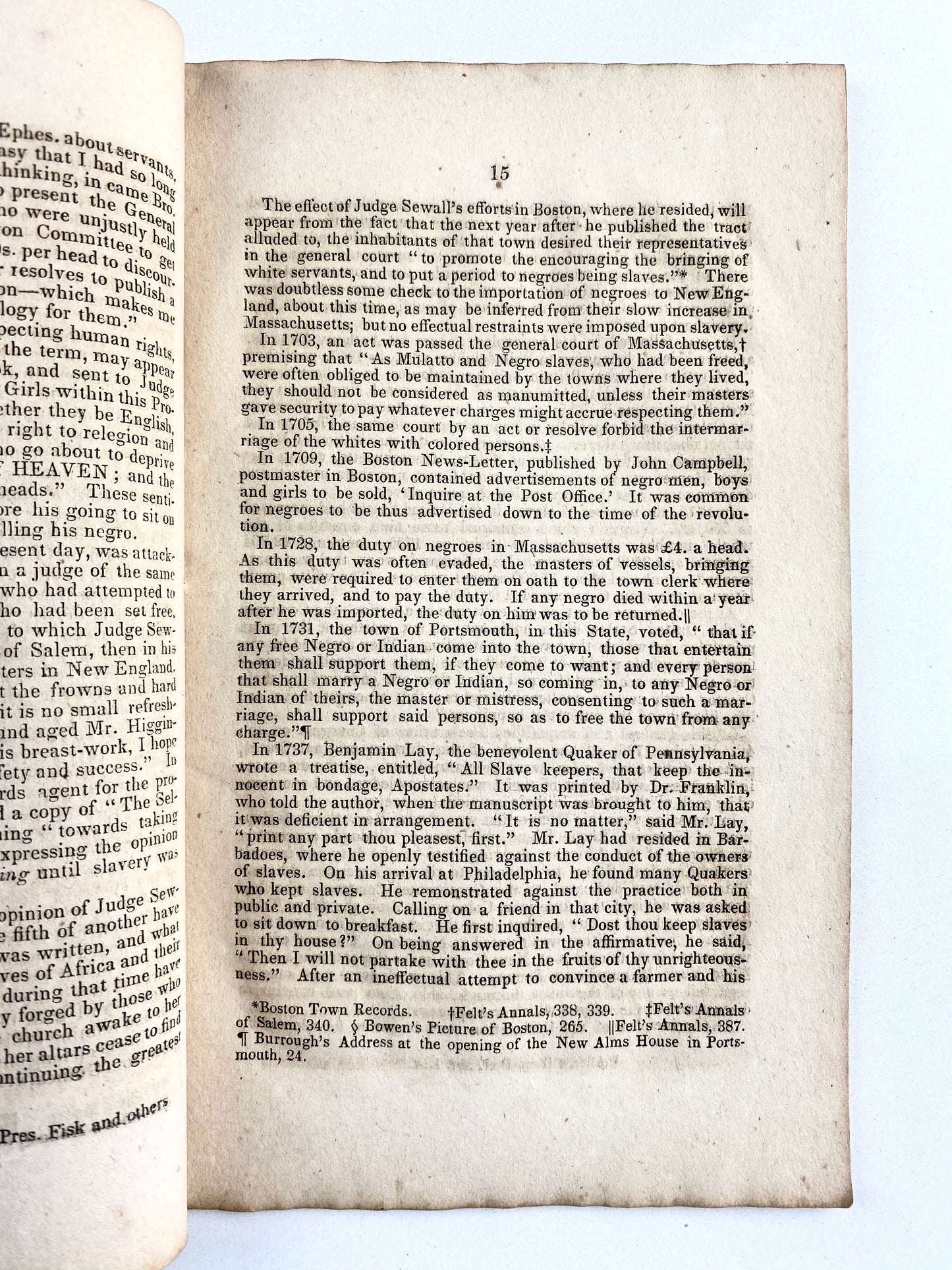 1835 SLAVERY & ABOLITION. New Hampshire Anti-Slavery Society - Early History of American Slavery