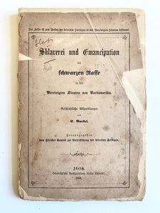 1866 EMANCIPATION PROCLAMATION. First German Account of the Liberation of American Slaves.