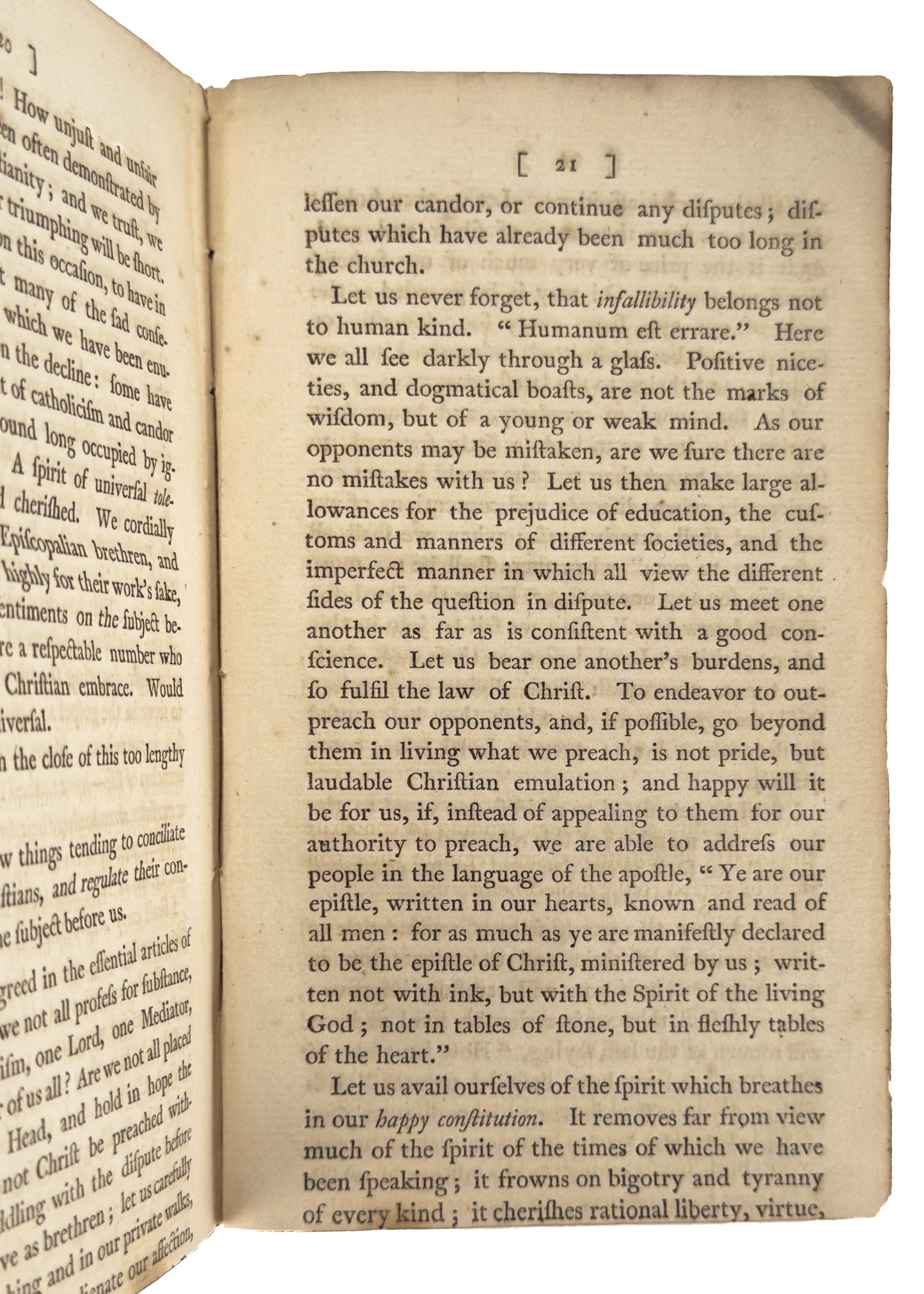 1798 SAMUEL HAVEN. Excellent Call to be Doctrinal Presbyterians & Live in Unity. Harvard Dudleian Lecture.