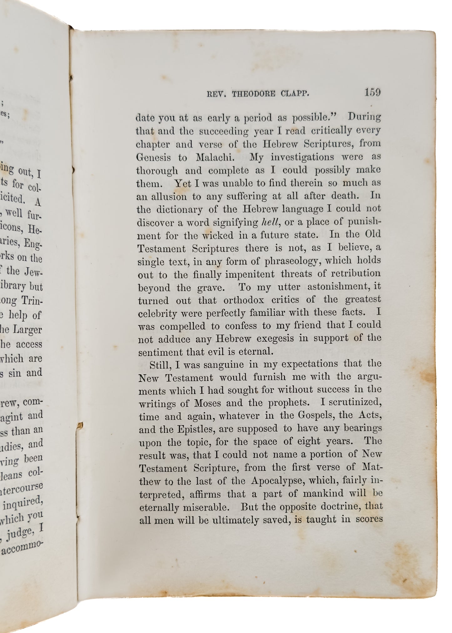 1858 THEODORE CLAPP. Controversial New Orleans Minister, Slavery, Abolition, Cholera &c.