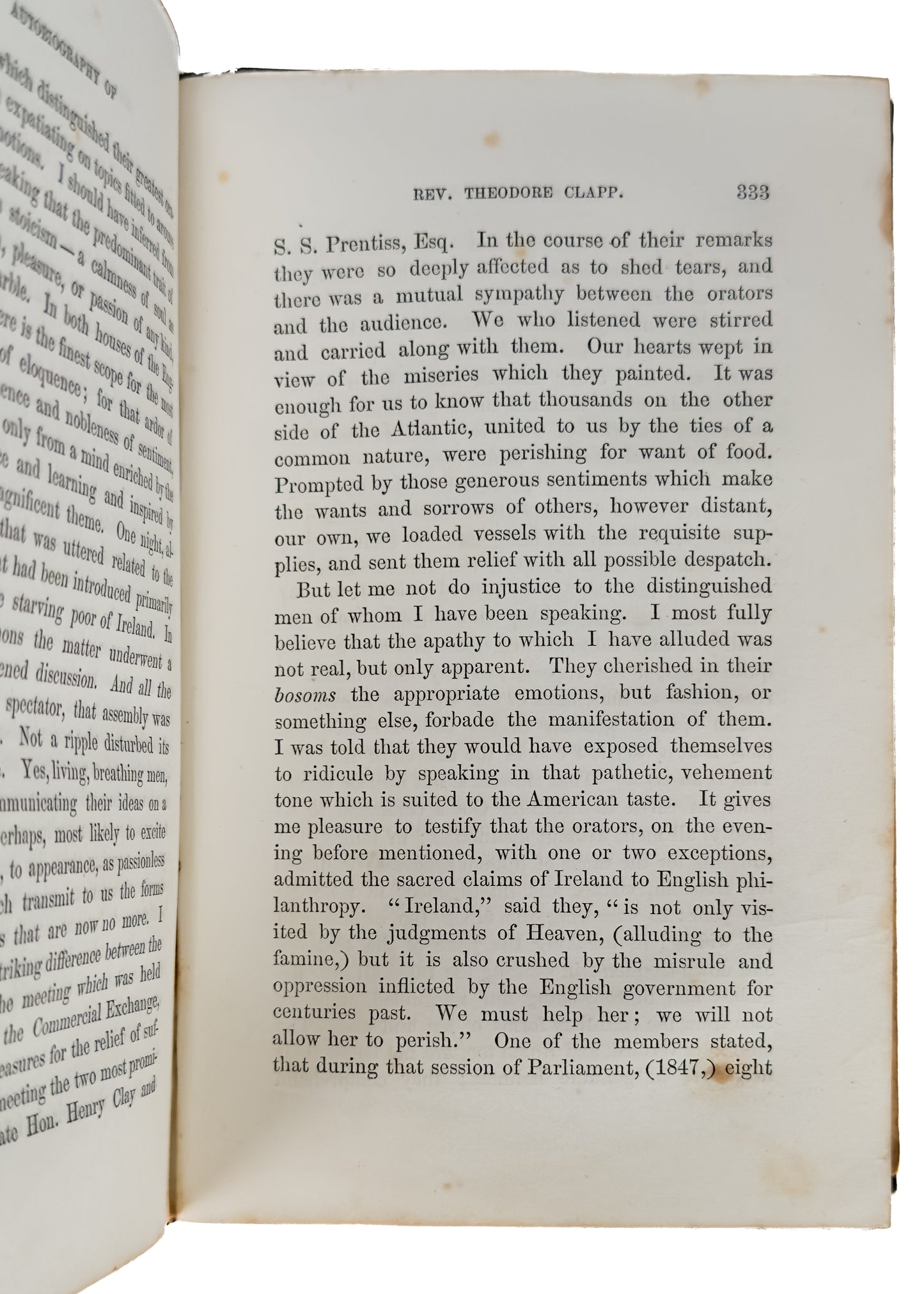 1858 THEODORE CLAPP. Controversial New Orleans Minister, Slavery, Abolition, Cholera &c.