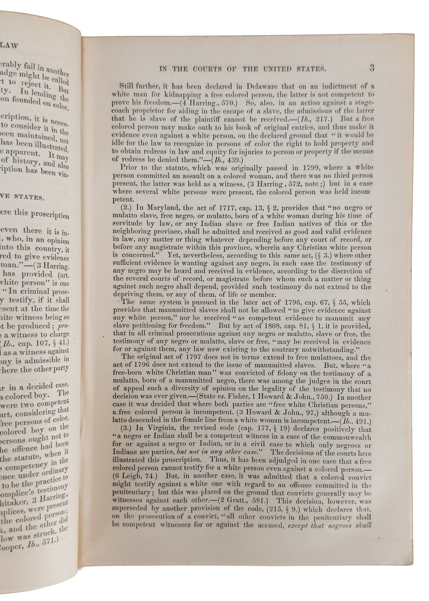 1864 CHARLES SUMNER. Thirteenth Amendment, Slavery and Freedmen Right to Testify in Court.