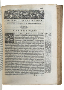 1565 ANGELICO BUONRICCIO. Important Italian Reformation on Justification - Paul's Epistles with Over 150 Woodcut Devices.