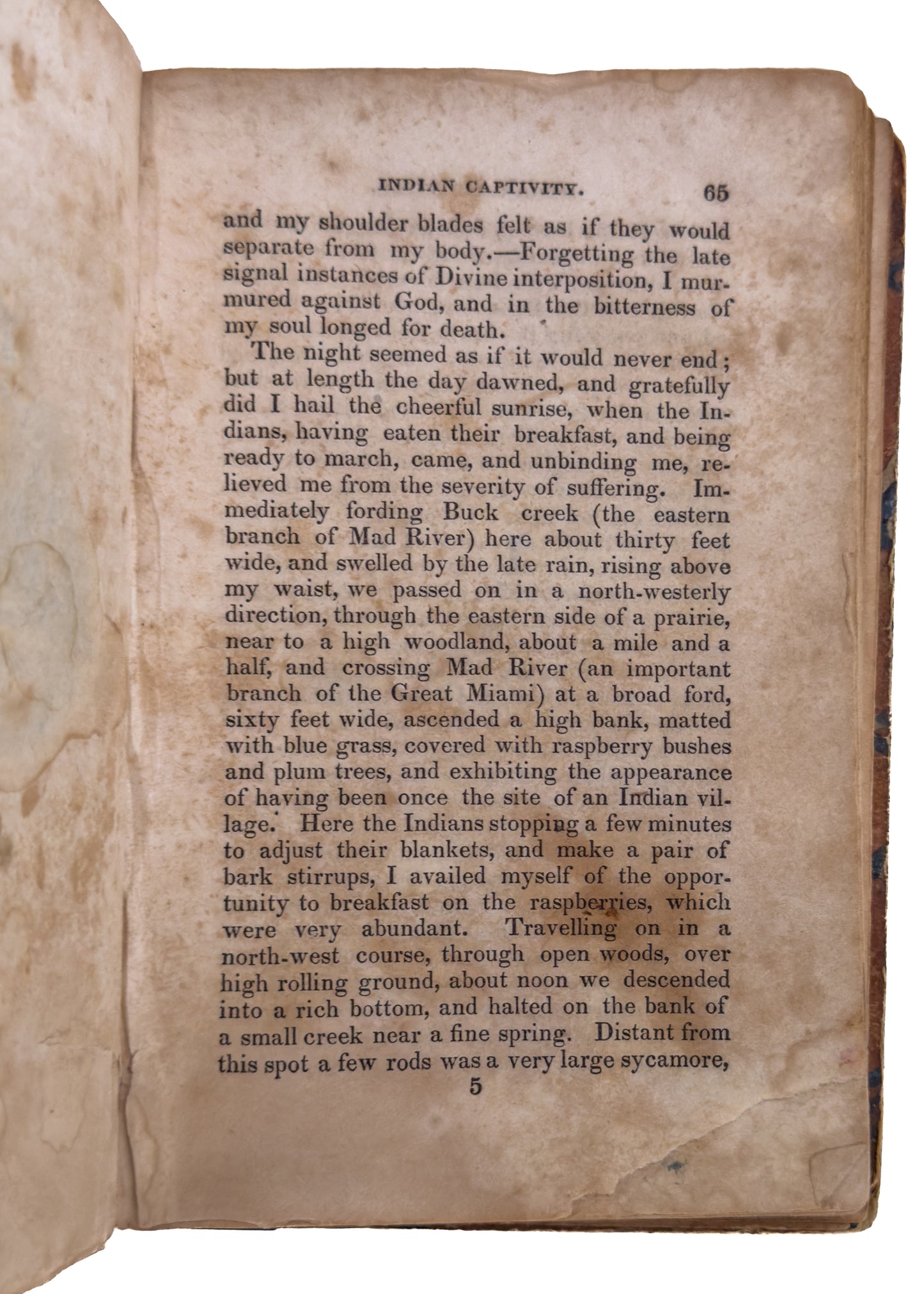 1852 CAPTURED BY INDIANS. True Narrative of the Capture of O. M. Spencer by the Indians of Cincinnati