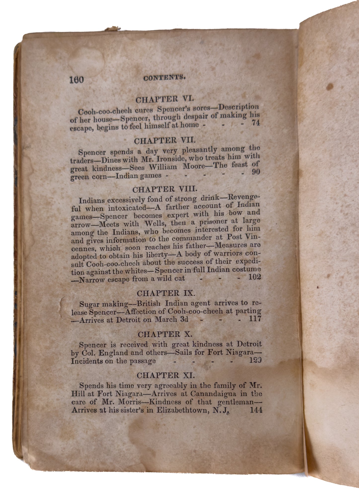 1852 CAPTURED BY INDIANS. True Narrative of the Capture of O. M. Spencer by the Indians of Cincinnati