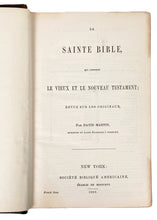 Load image into Gallery viewer, 1900 FRENCH BIBLE. In Fine Binding and Owned by Michigan Representative.