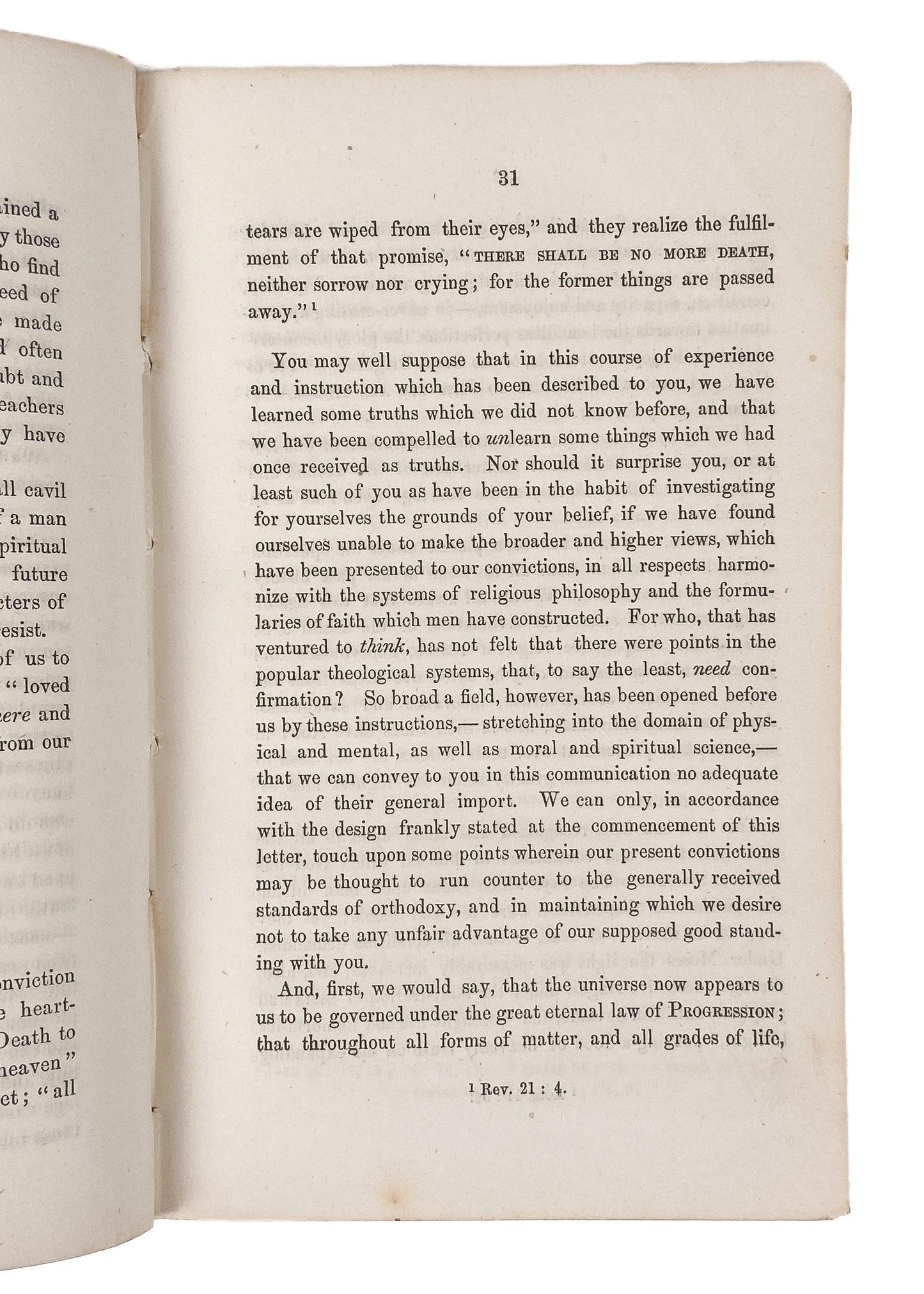 1857 SPIRITUALISM & THE CHURCH. Rare Work Attempting to Harmonize Spiritualism and Orthodoxy