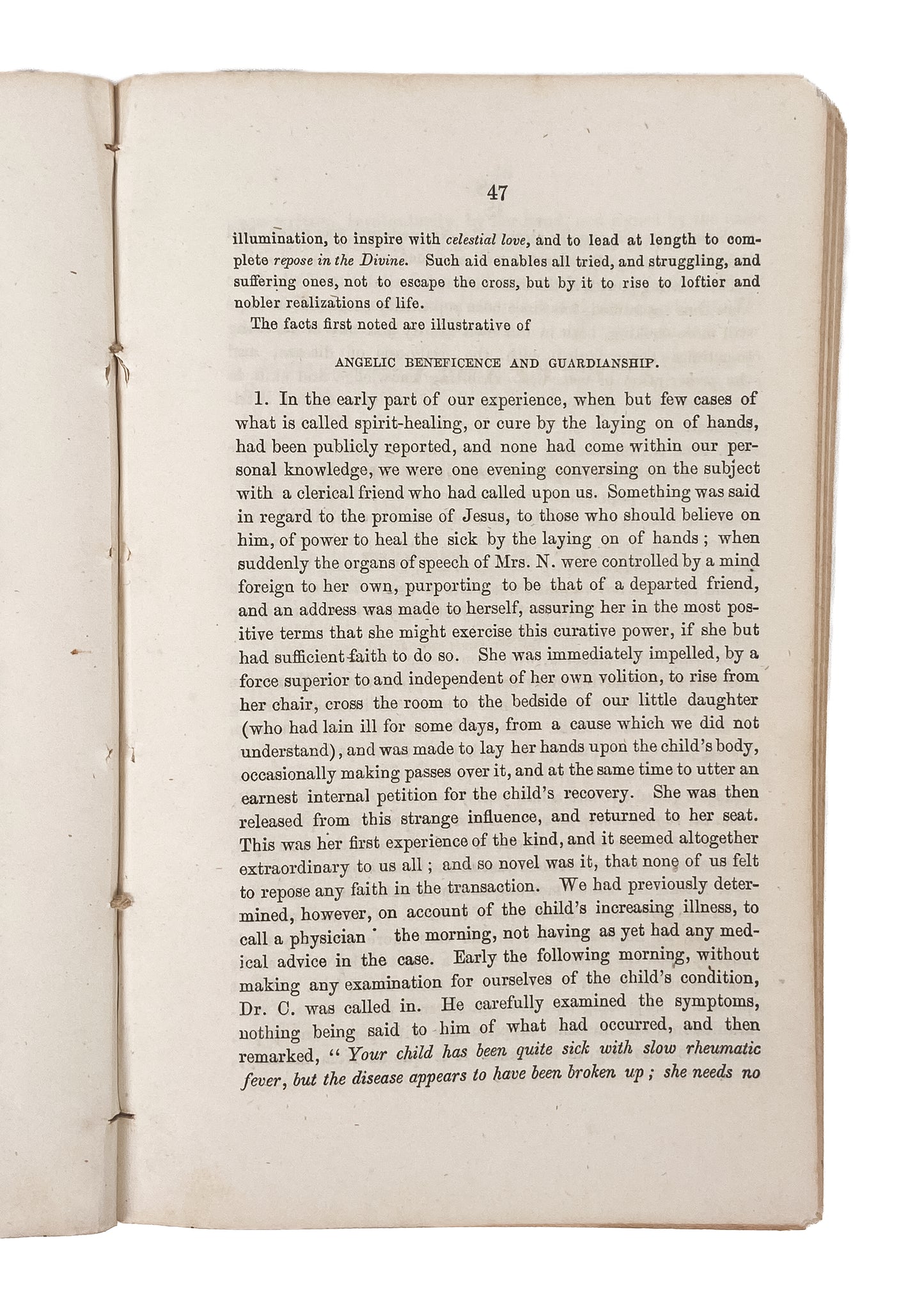 1857 SPIRITUALISM & THE CHURCH. Rare Work Attempting to Harmonize Spiritualism and Orthodoxy