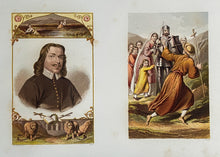 Load image into Gallery viewer, 1860-70 JOHN BUNYAN. Rare Unused Color Lithograph Panel of 8 Illustrations for Pilgrim&#39;s Progress.