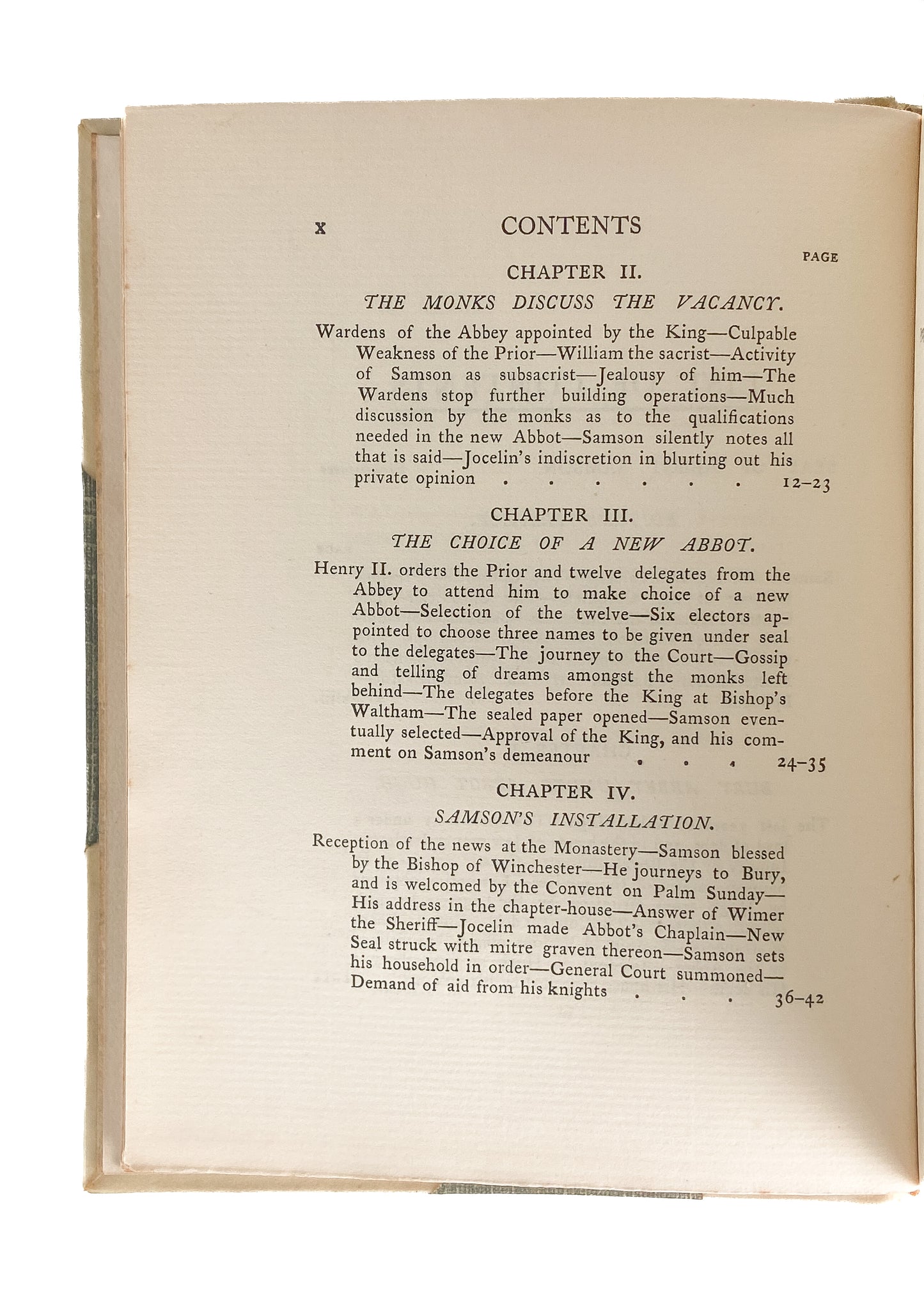 1903 ABBOTT SAMSON [1135-1211]. Monastic Life and Leadership in a 12th Century Spiritual Community.