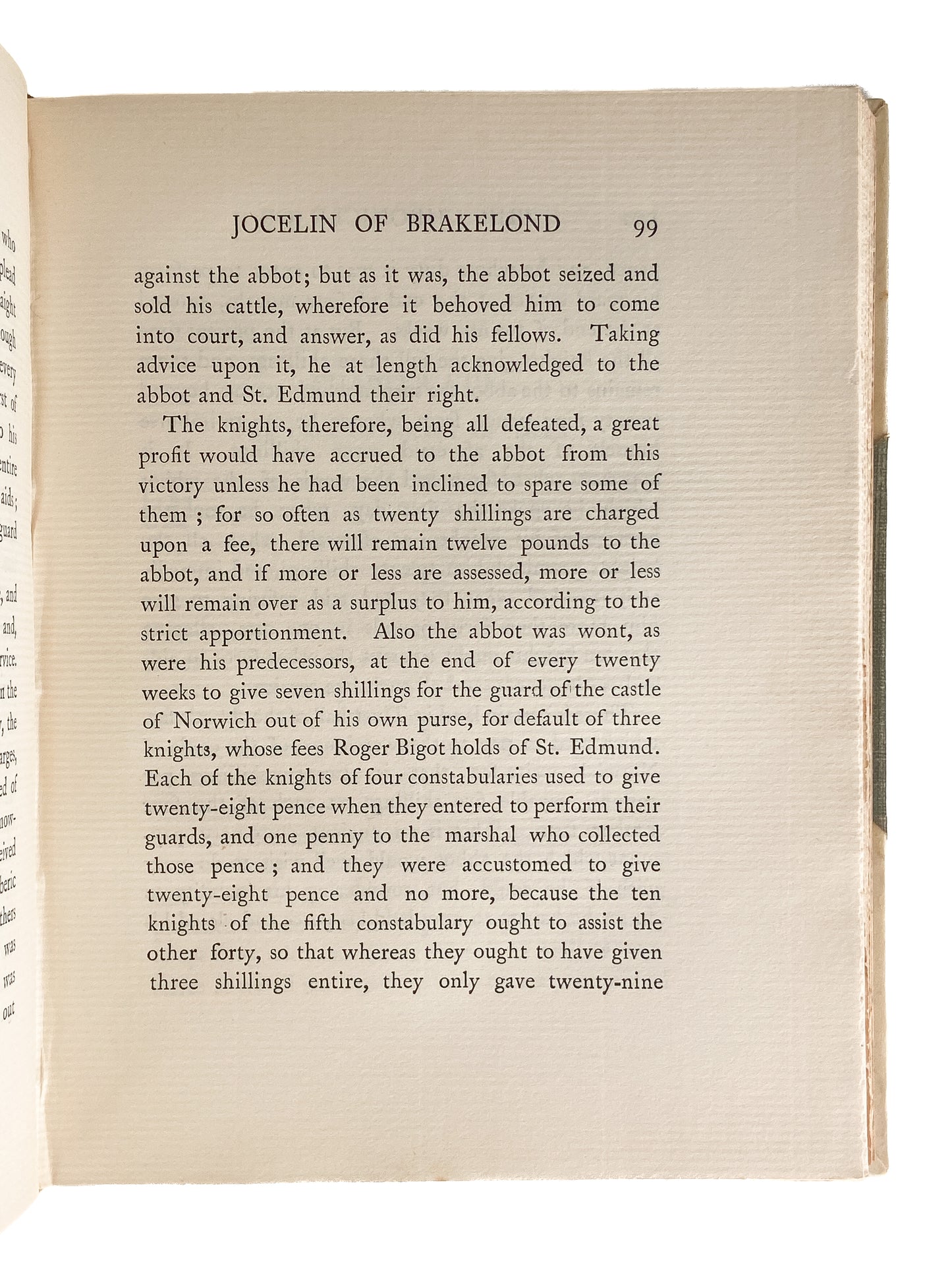 1903 ABBOTT SAMSON [1135-1211]. Monastic Life and Leadership in a 12th Century Spiritual Community.