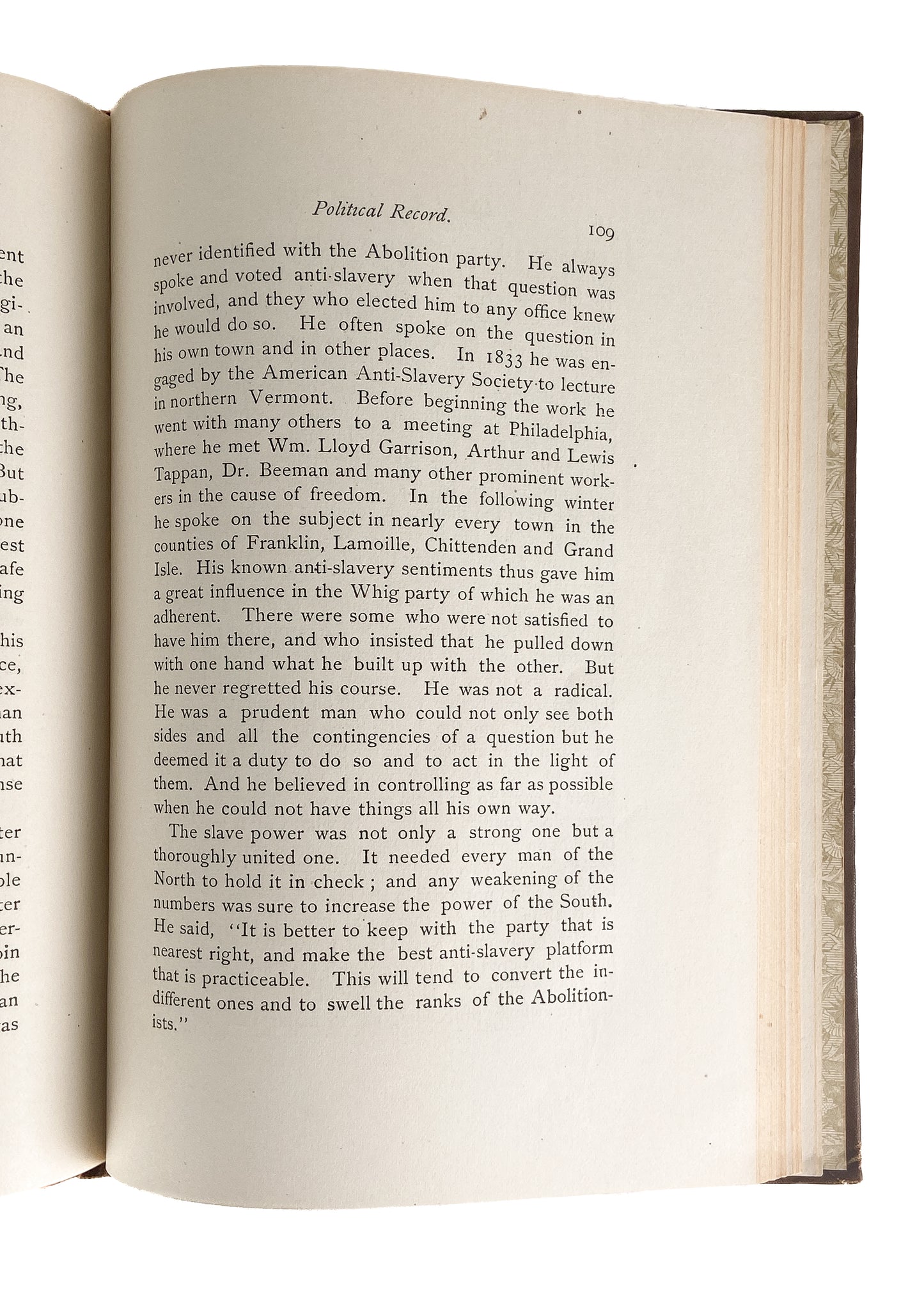 1885 ALVAH SABIN. Life of Vermont Baptist Revivalist, Anti-Slavery Abolitionist, and State Representative.