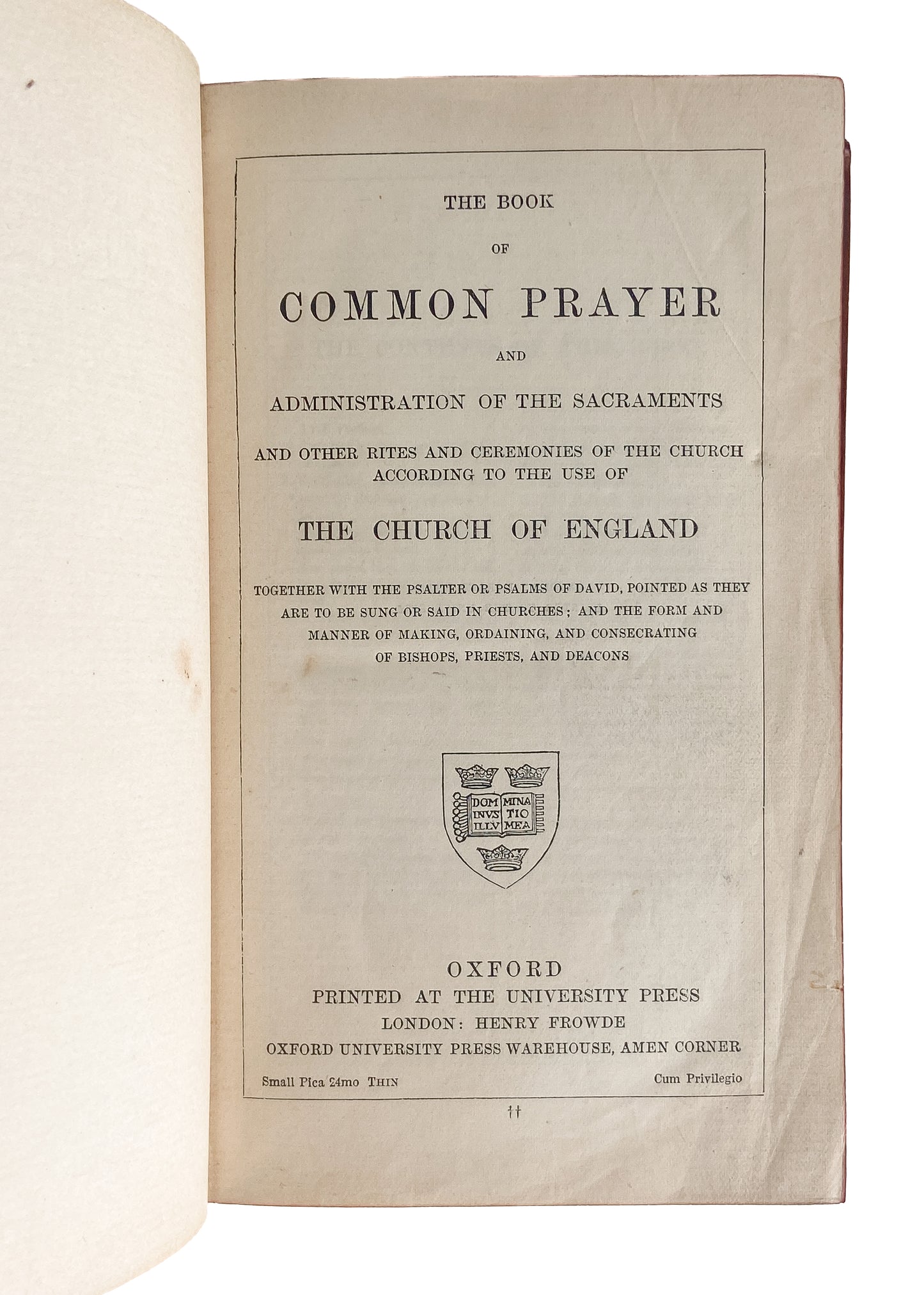 1900 COMMON PRAYER. In Superbly Executed Scottish Arts & Crafts Binding.