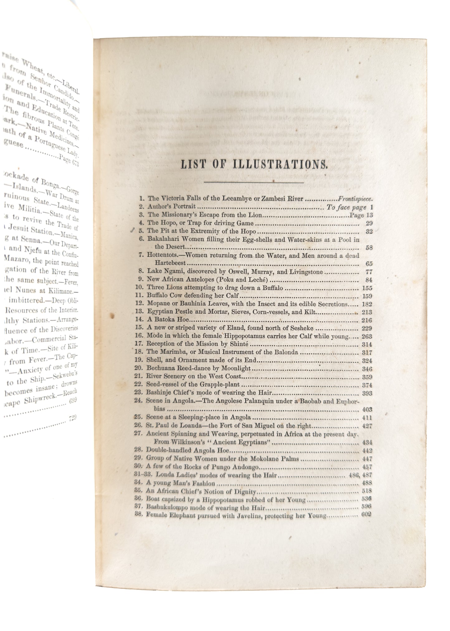 1858 DAVID LIVINGSTONE. First American Edition - Missionary Travels and Researches in South Africa - Slavery.