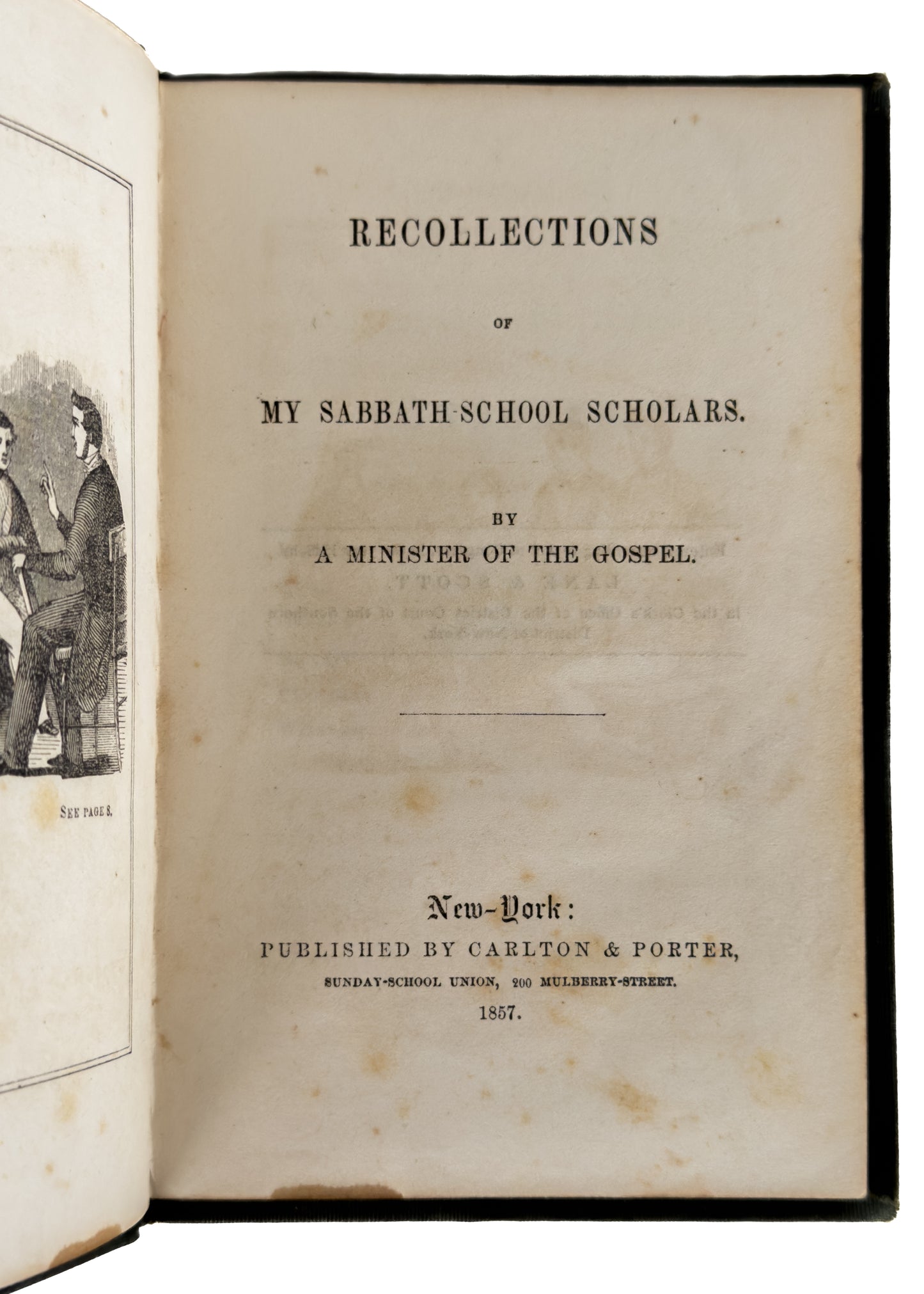 1857 CONVERSION OF CHILDREN. Recollections of My Sabbath School Scholars. VG!