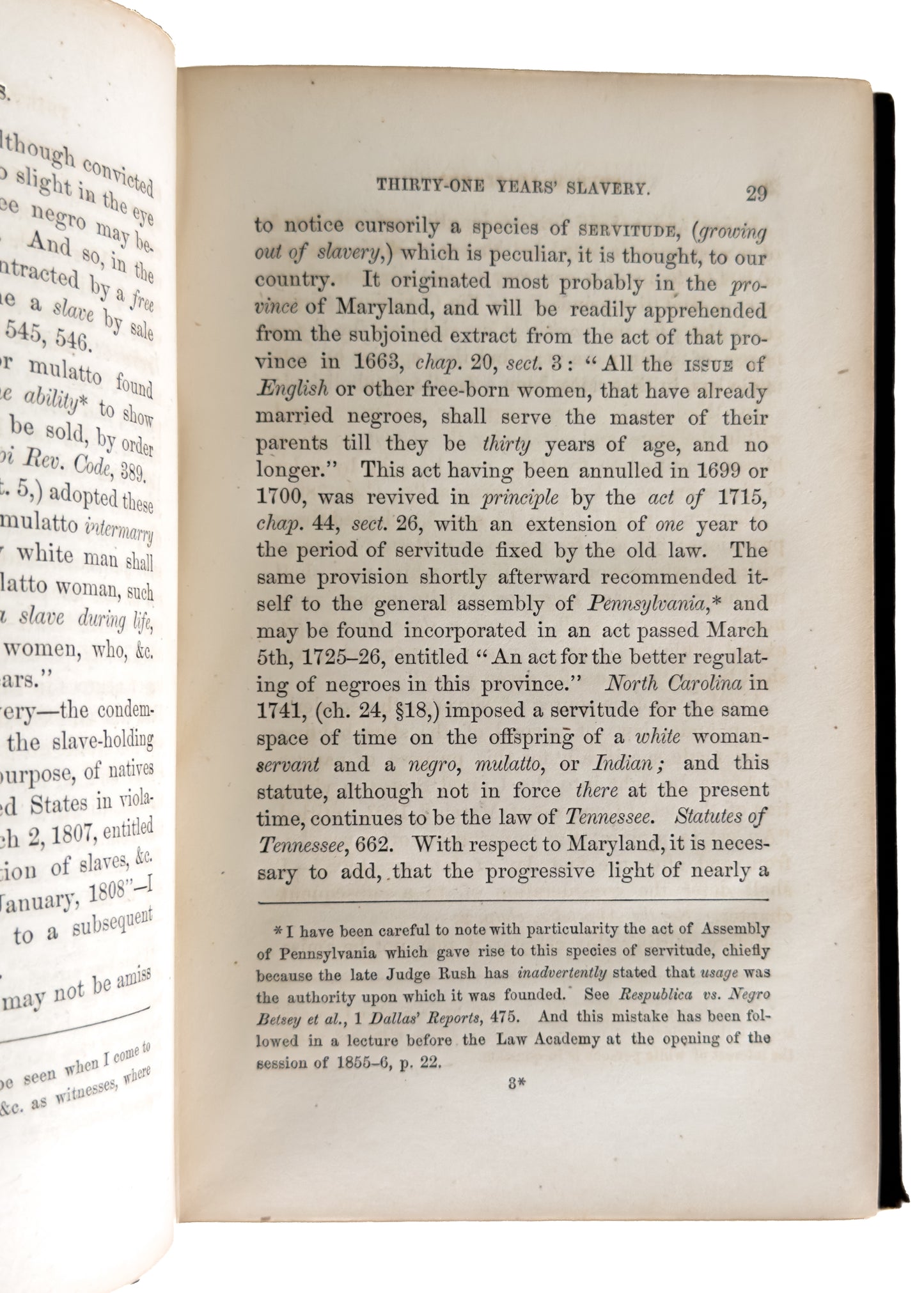 1856 GEORGE M. STROUD. Sketch of the Laws Relating to Slavery in America. VG Provenance.