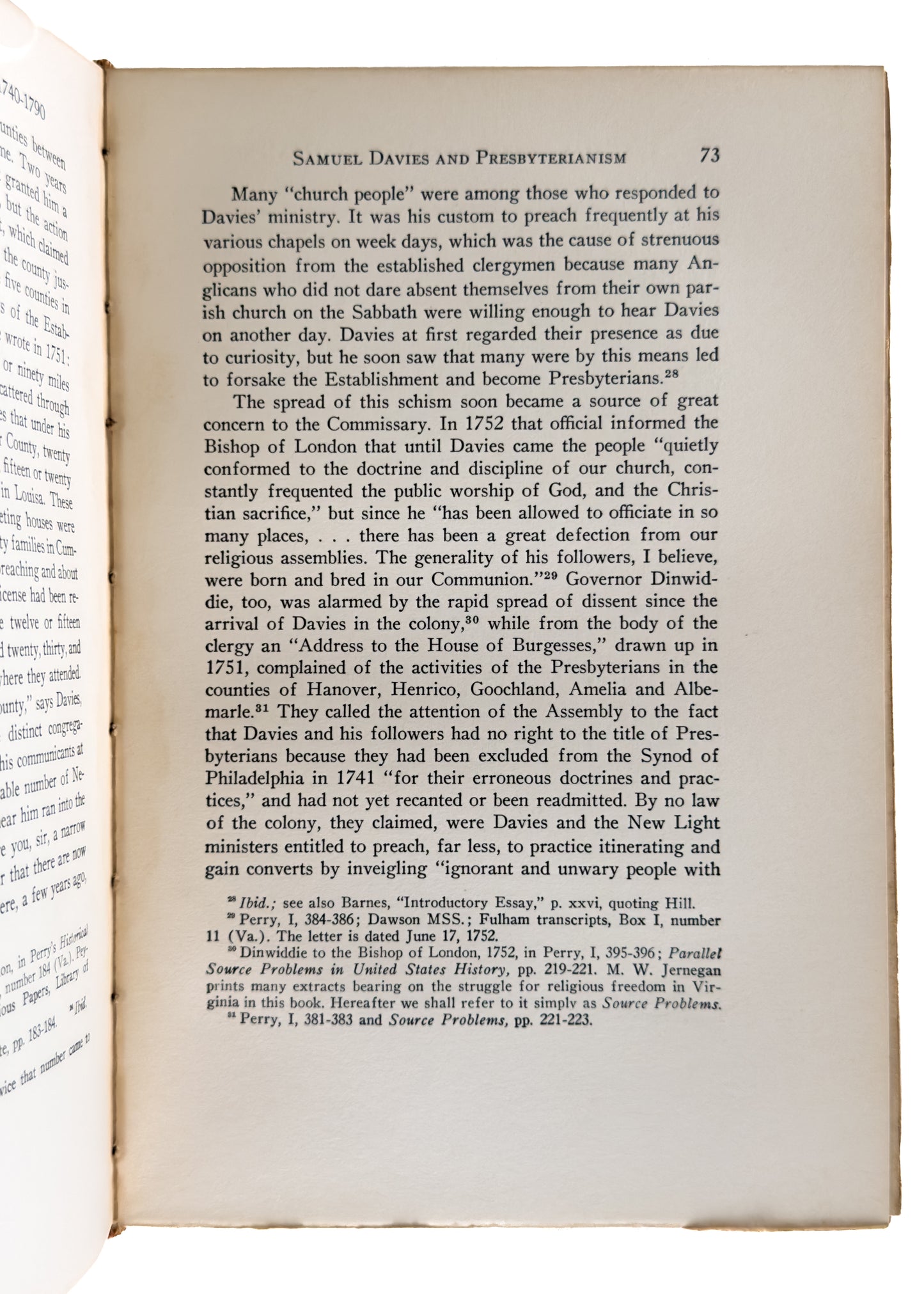 1740-1790 WESLEY M. GEWEHR. Samuel Davies, George Whitefield and the Great Awakening in Virginia.