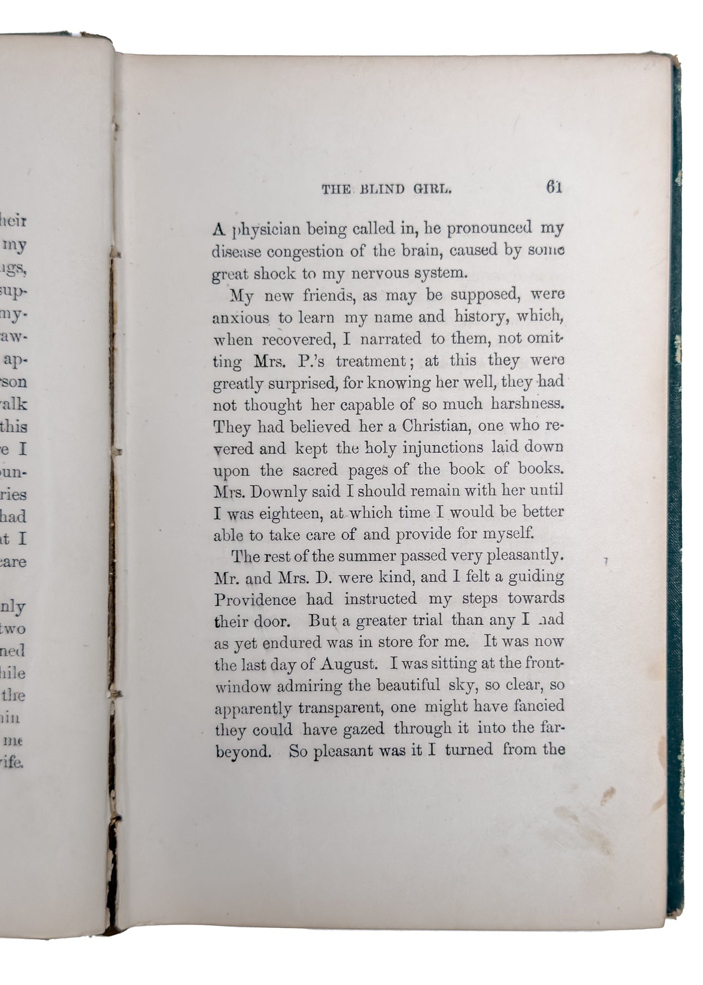 1859 MARY L. DAY. Incidents in the Life of a Blind Girl - Education for the Blind, &c.