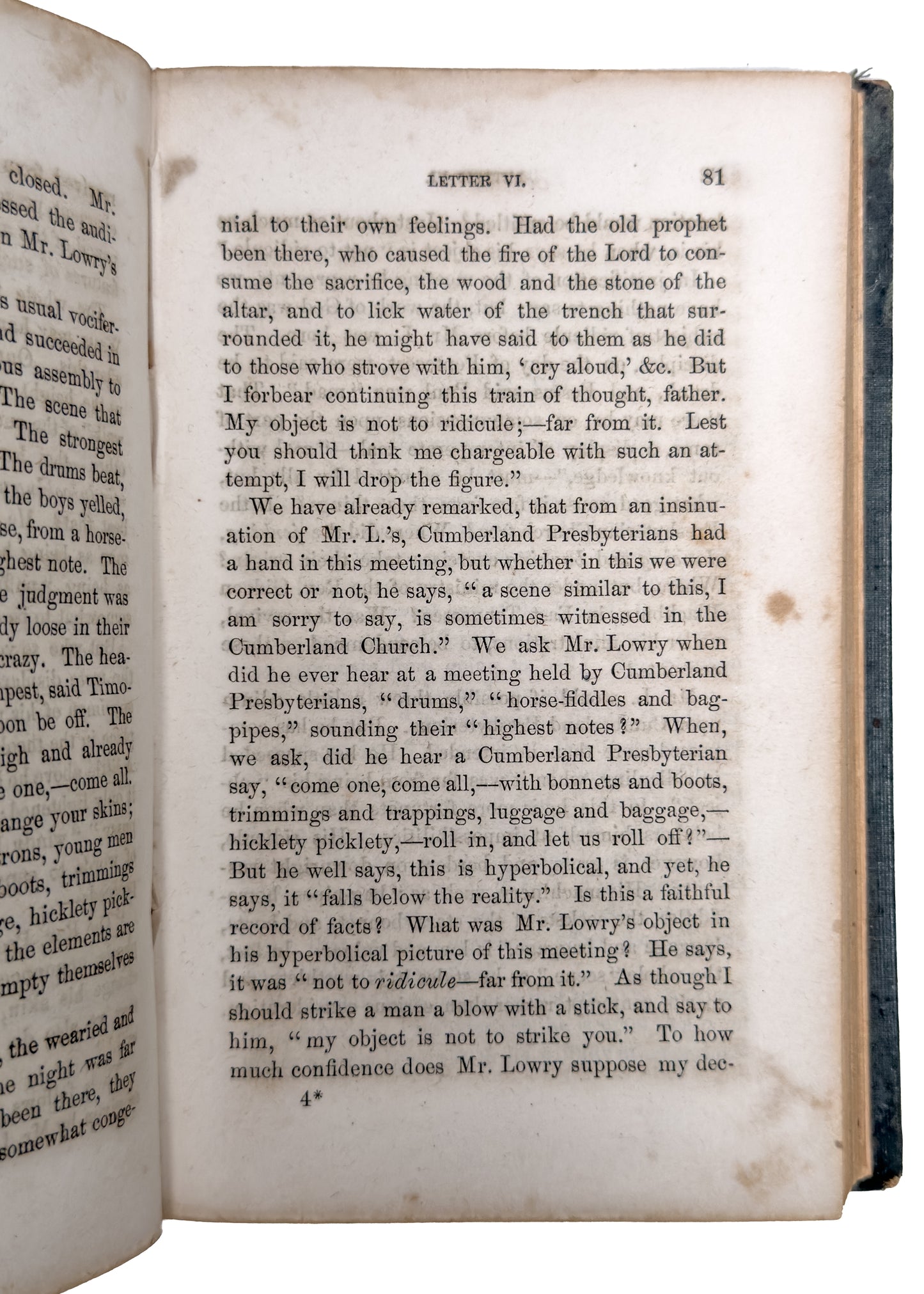 1853 J. L. DILLARD. Defends Cumberland Presbyterian Revivalism, Jerking, Dancing, Shouting, etc.,