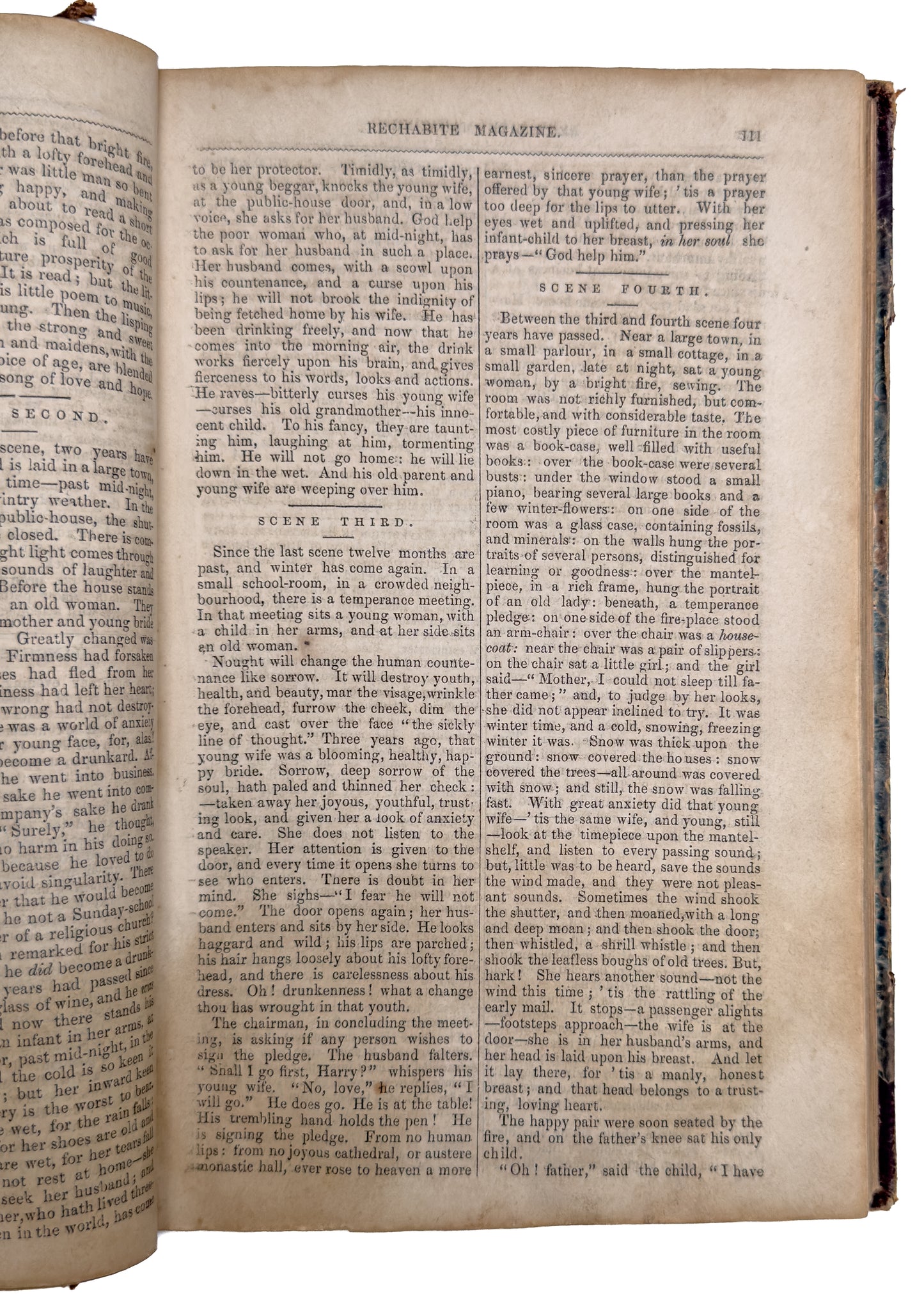 1847-48 THE RECHABITE MAGAZINE. Temperance, Hydrotherapy, Early Anti-Alcohol Publication.