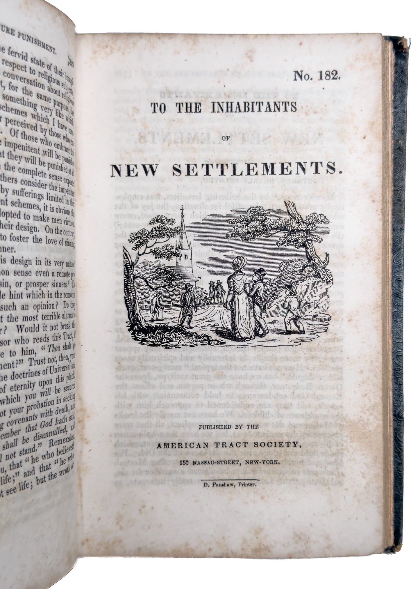 1840 AMERICAN TRACT SOCIETY. Collection of Chapbooks & Tracts with Superb Woodcuts.