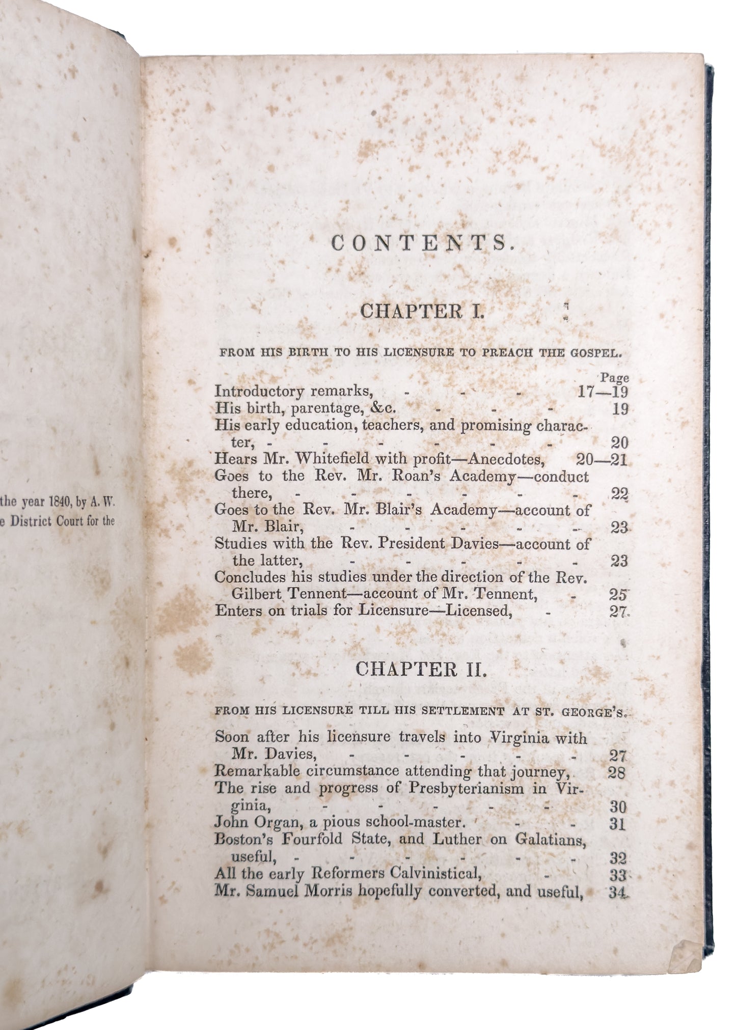 1840 JOHN RODGERS. Important Great Awakening & American Revolutionary War Presbyterian Memoir.