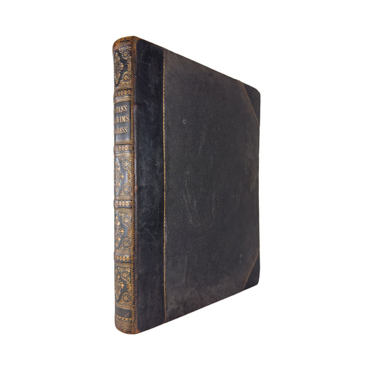 1870 JOHN BUNYAN. Folio Leather Pilgrim's Progress w/ Commentary and Color Lithographs. Nicely Produced.