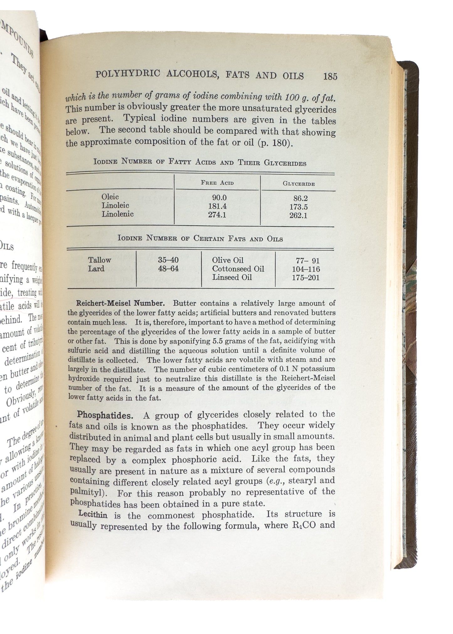 1932-1936 FINE BINDING - CHEMISTRY. Three Academic Chemistry Texts in Fine, Custom Leather Bindings.