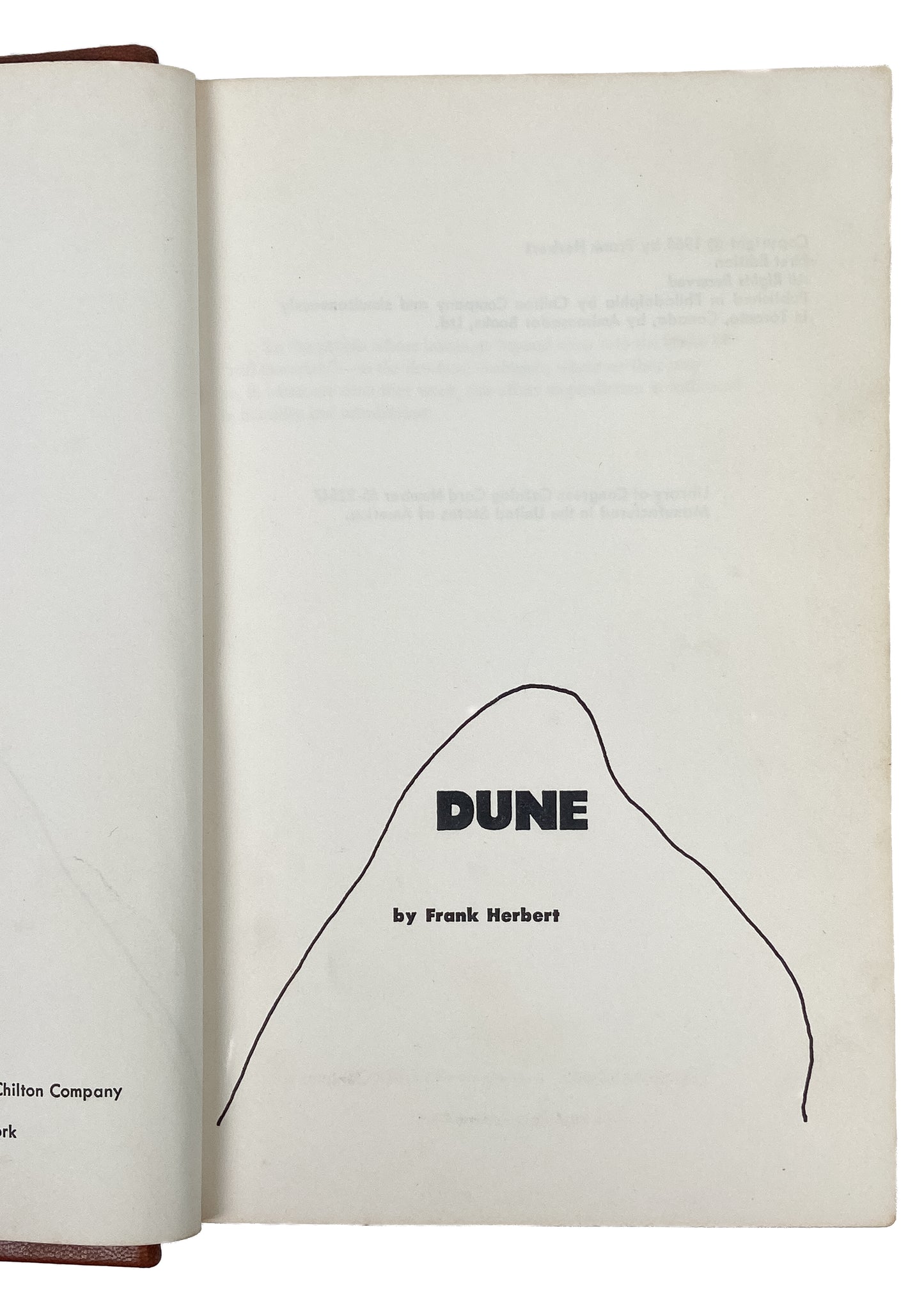 1965 FRANK HERBERT. Dune. First Edition, First Printing of Science Fiction Classic.