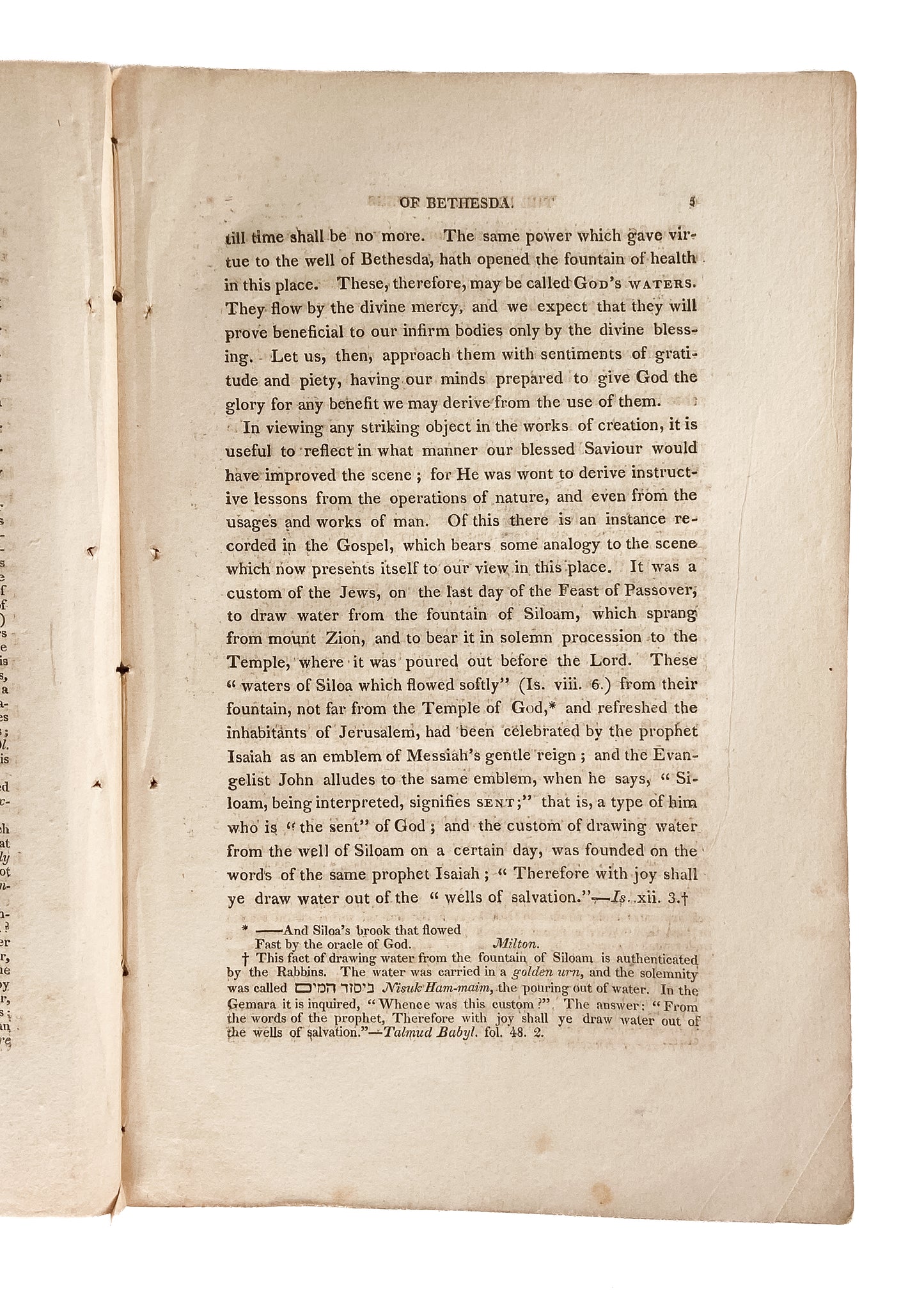 1812 SERMON ON MEDICINAL BATHS. Missionary to India Preaches on Buxton Wells Medicinal Springs + Missionary to Israelites.