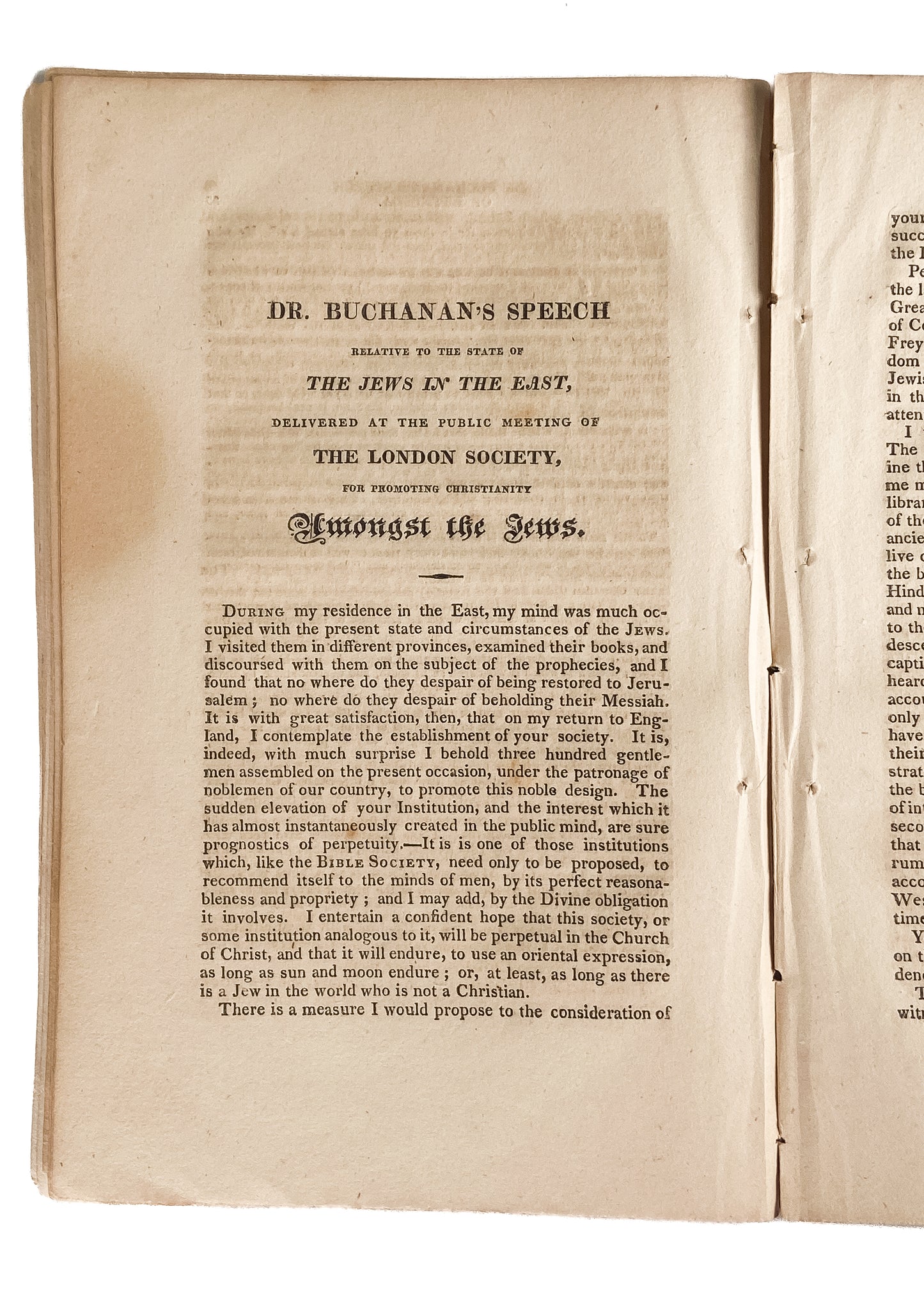 1812 SERMON ON MEDICINAL BATHS. Missionary to India Preaches on Buxton Wells Medicinal Springs + Missionary to Israelites.