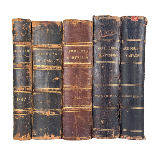 1867-1877 ODD FELLOWS MAGAZINES. Rare Anti-Suffrage, Men's Rights, Adventure, Secret Society Publications.