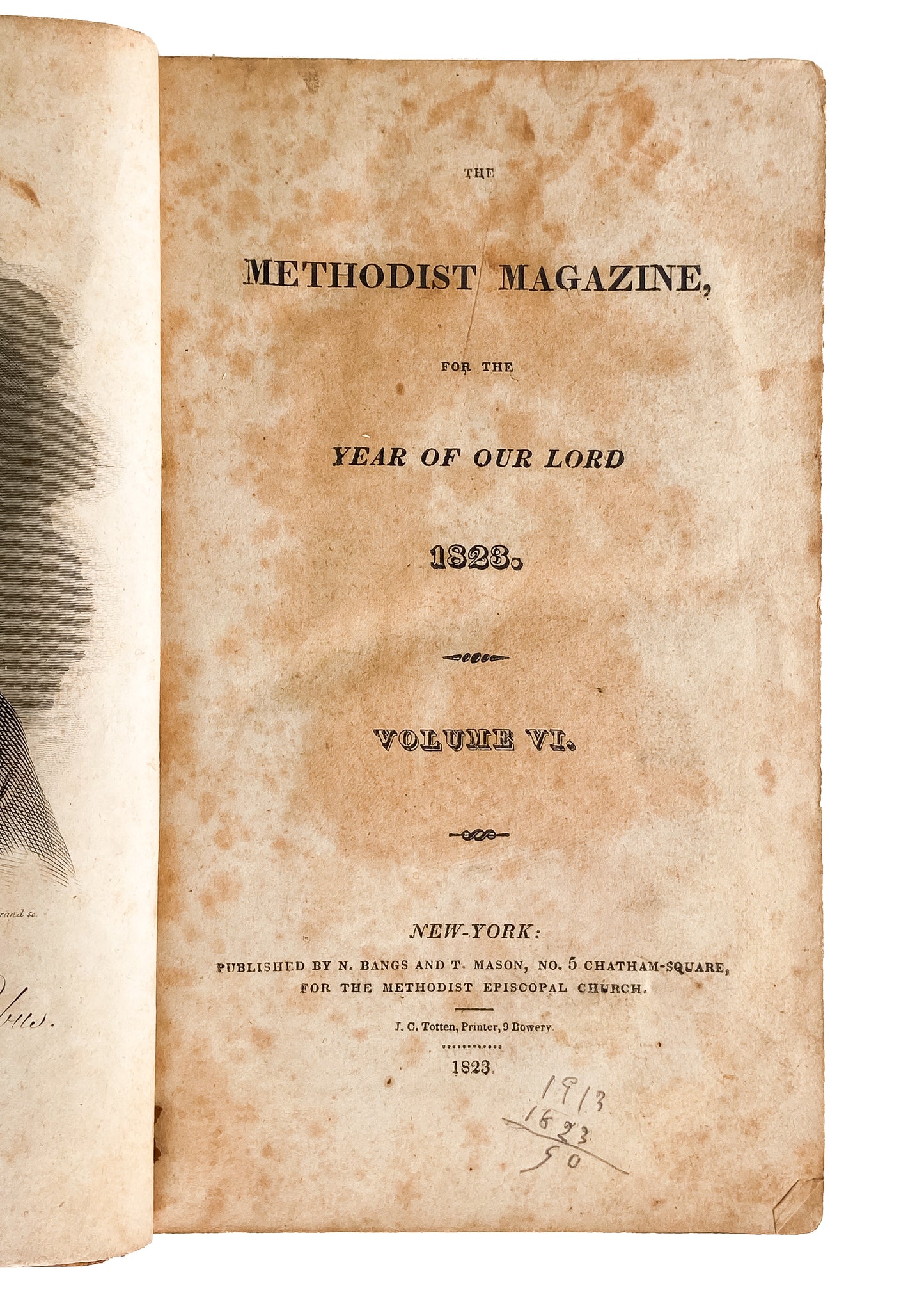 1823 METHODIST MAGAZINE [US]. Revivals & Camp-Meetings; Slavery & Colonization; Eternal Punishment.