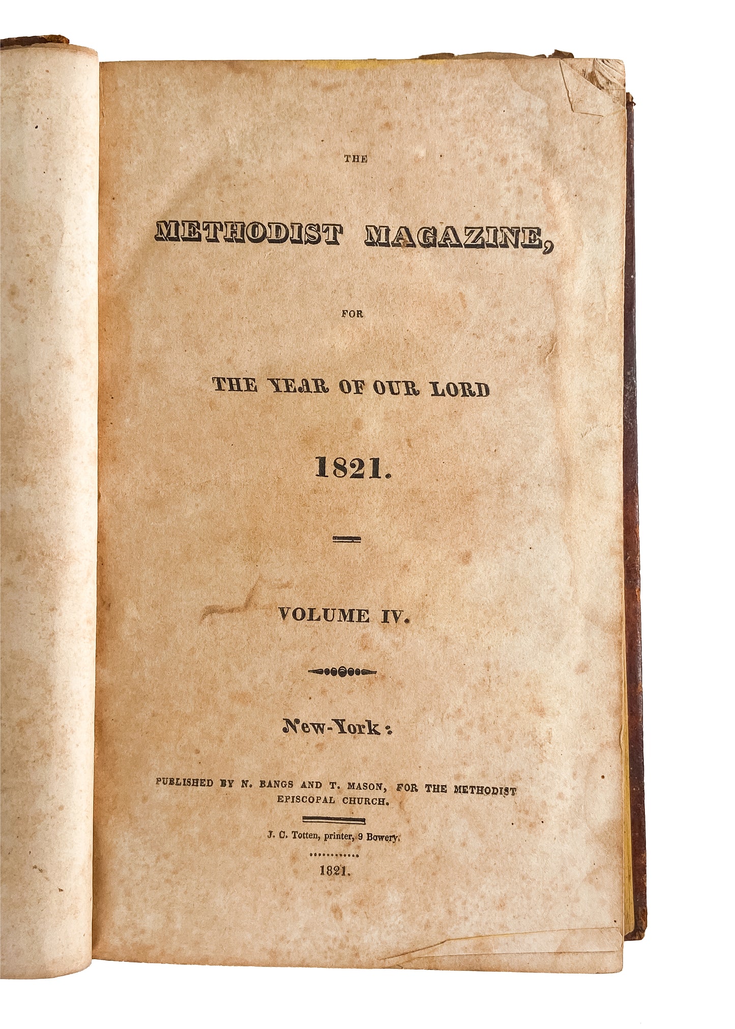 1821 METHODIST MAGAZINE [US]. Revivals & Camp-Meetings; Emotions & Spiritual Life; Natural Theology