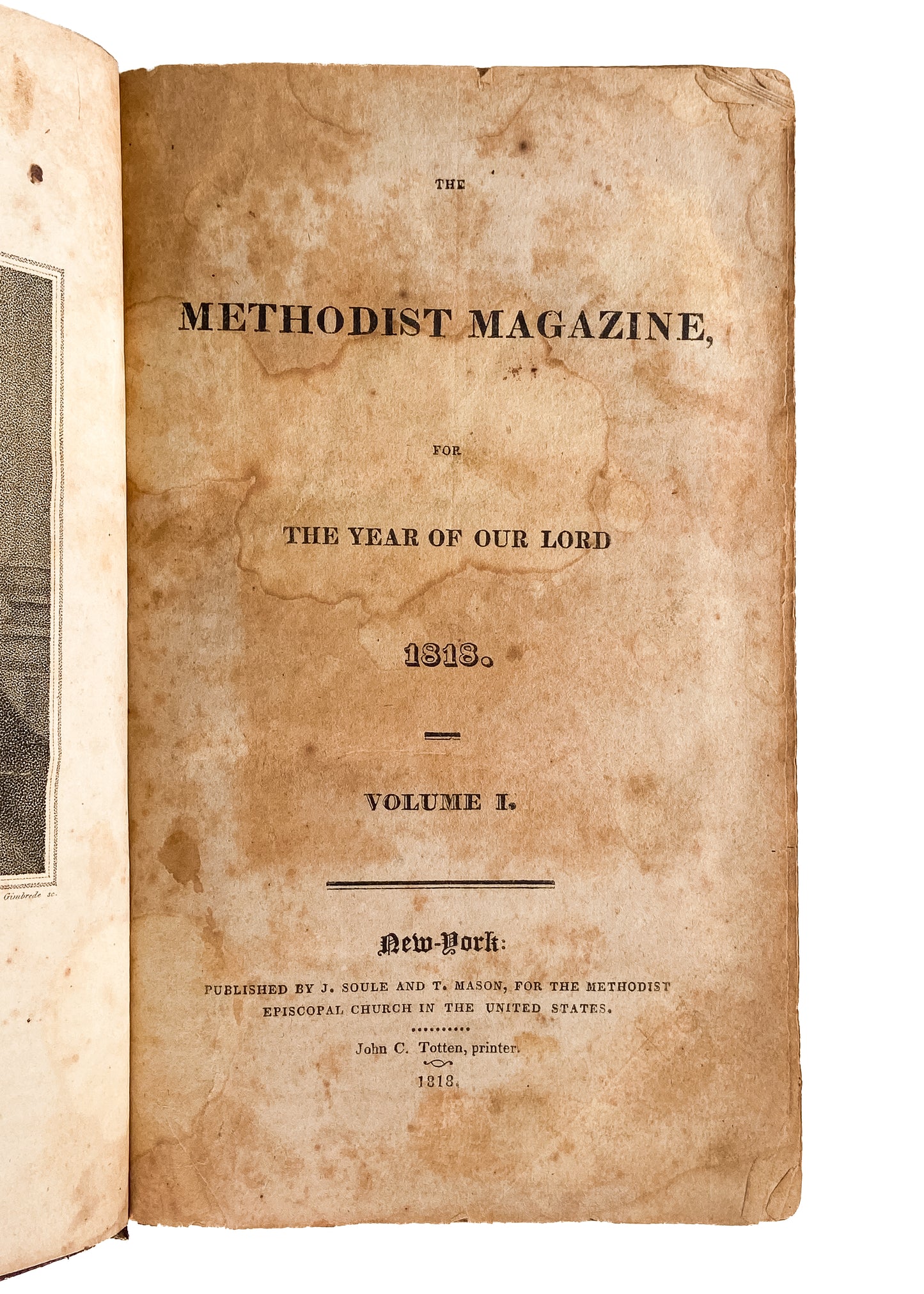 1818 METHODIST MAGAZINE [FIRST US]. Camp-Meetings & Revivals; Francis Asbury; Thomas Coke; Black Methodists &c.