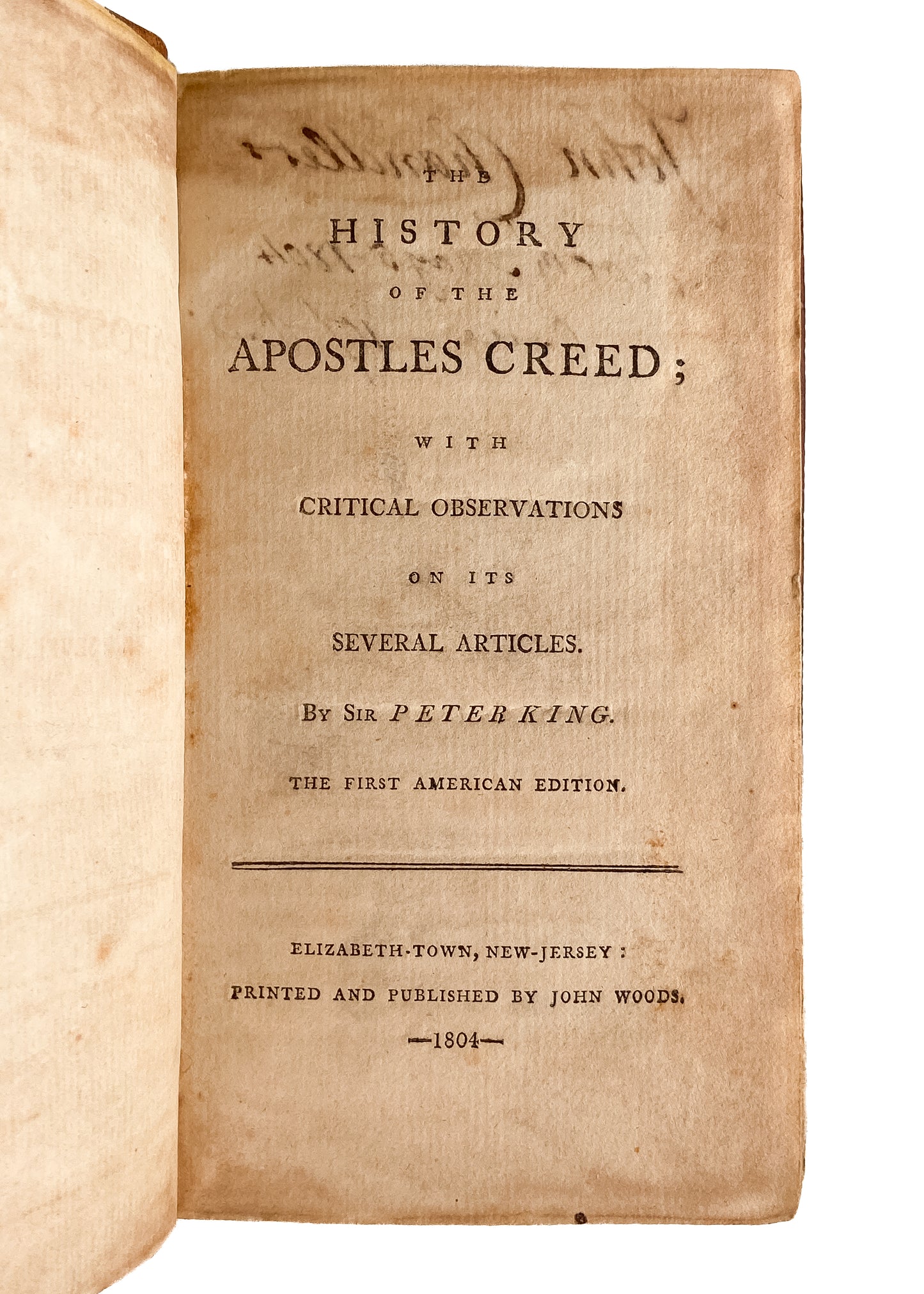 1804 APOSTLES CREED. History and Commentary on Creed. Fine Tree Calf Binding.